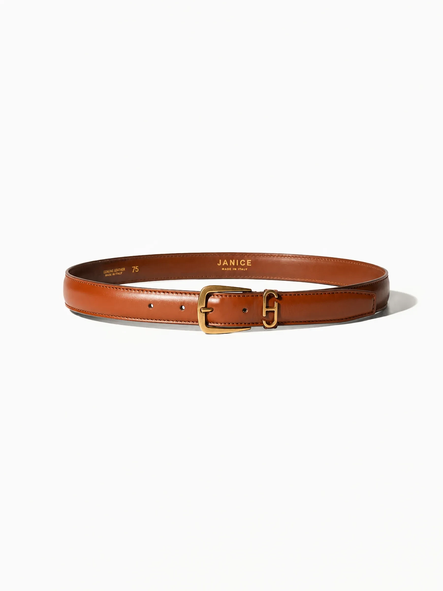 Riem Leer Dames Tabacco Colby Brass
