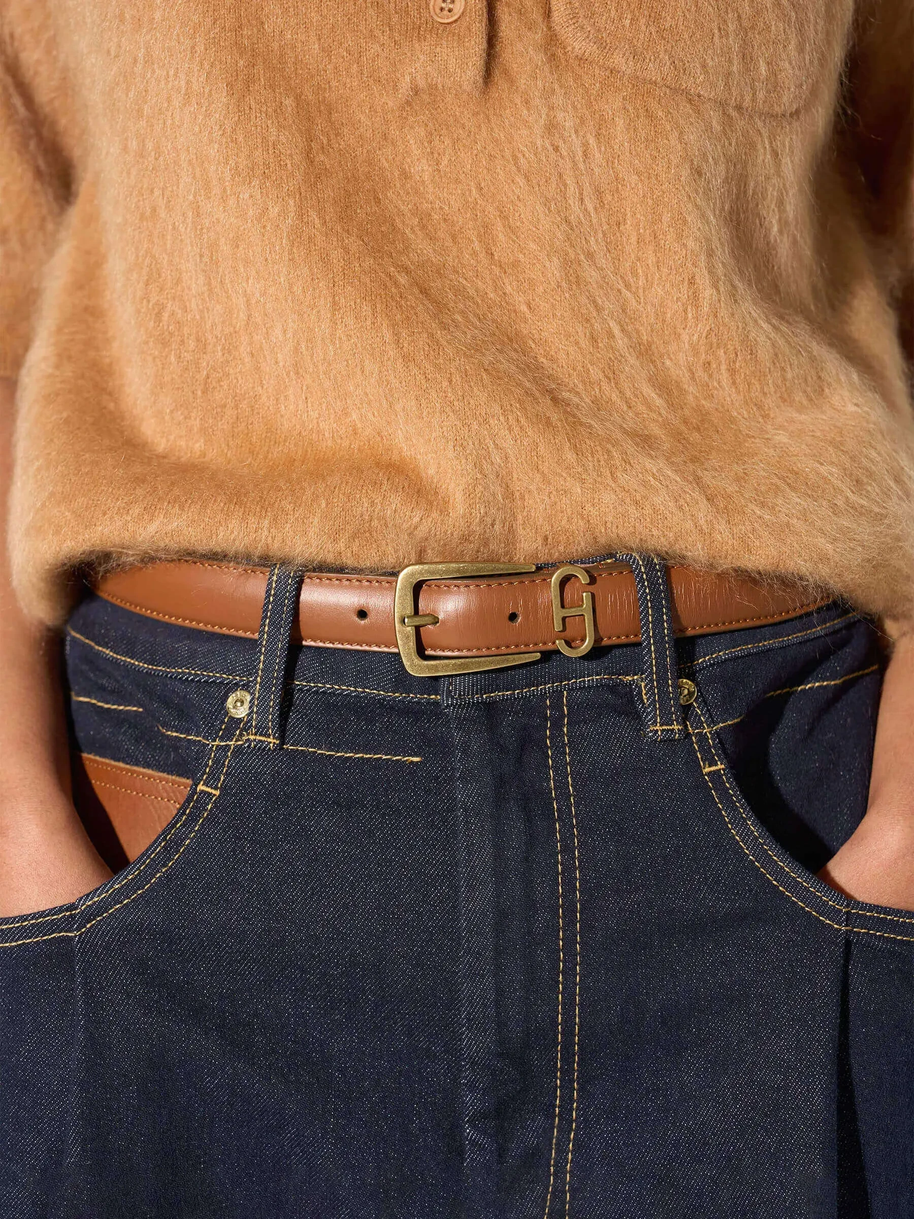 Riem Leer Dames Tabacco Malone Brass