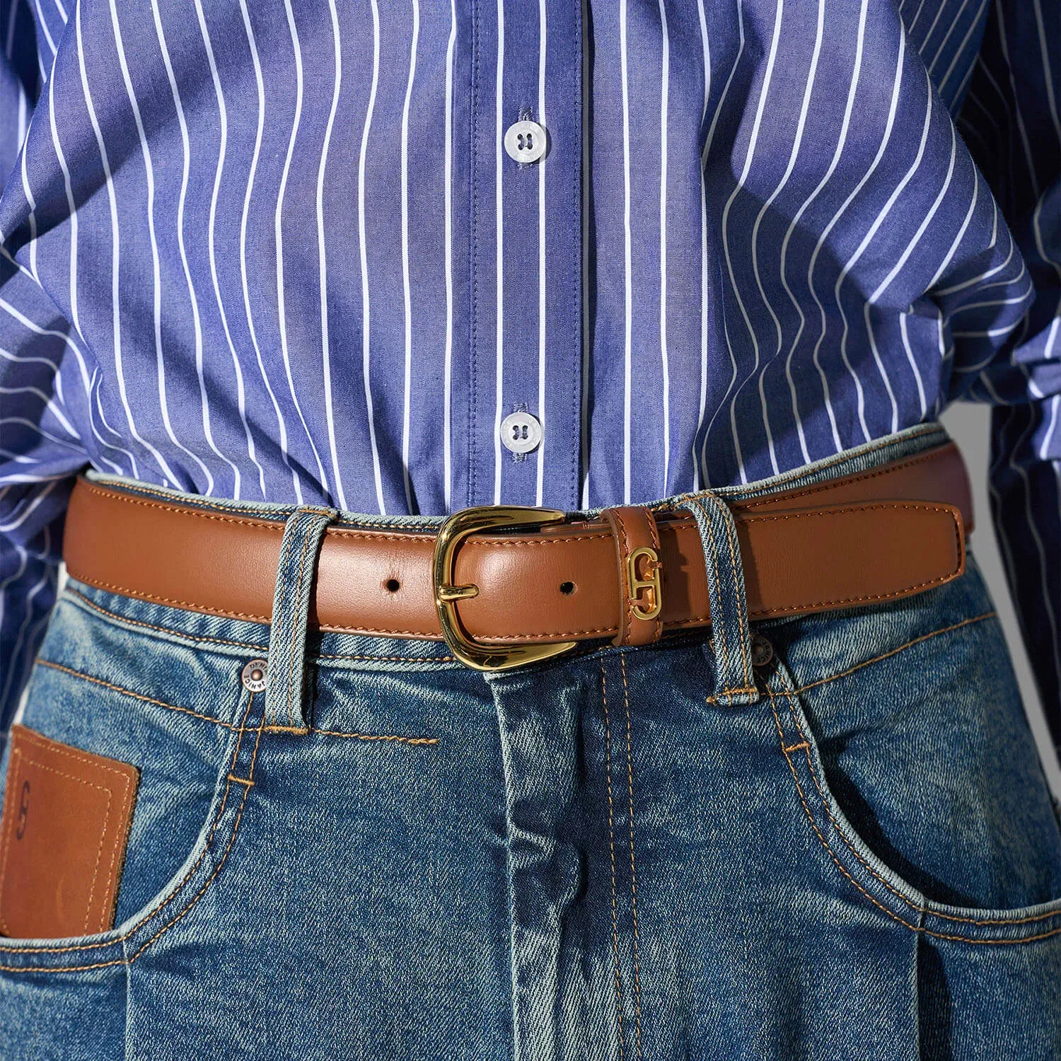 Riem Leer Dames Tabacco Malone Goud