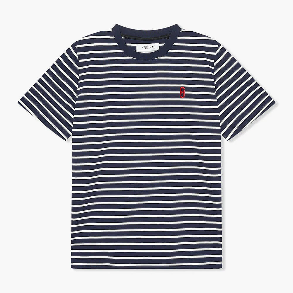 Rock Shirt Gestreept Donker Blauw