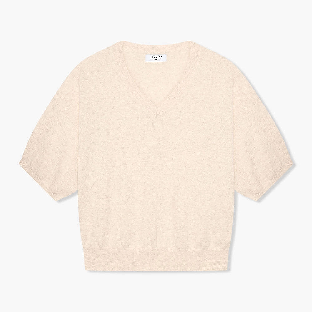 Cashmere trui beige romeo