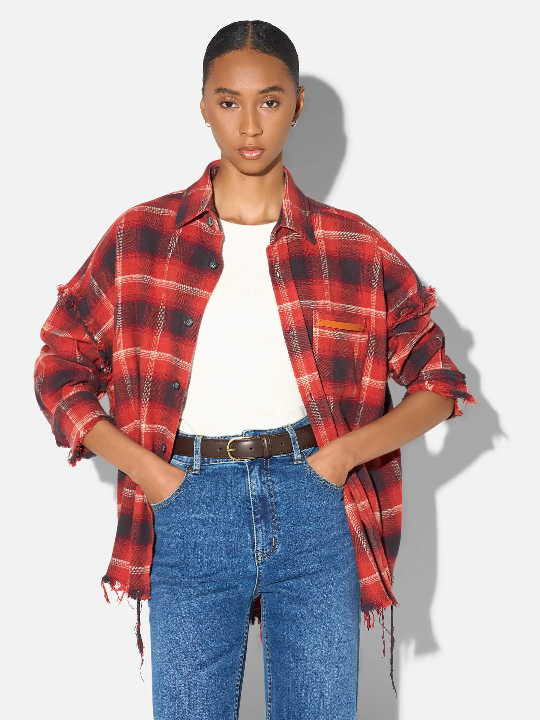 Ruiten Dames Blouse Katoen Darter Rood