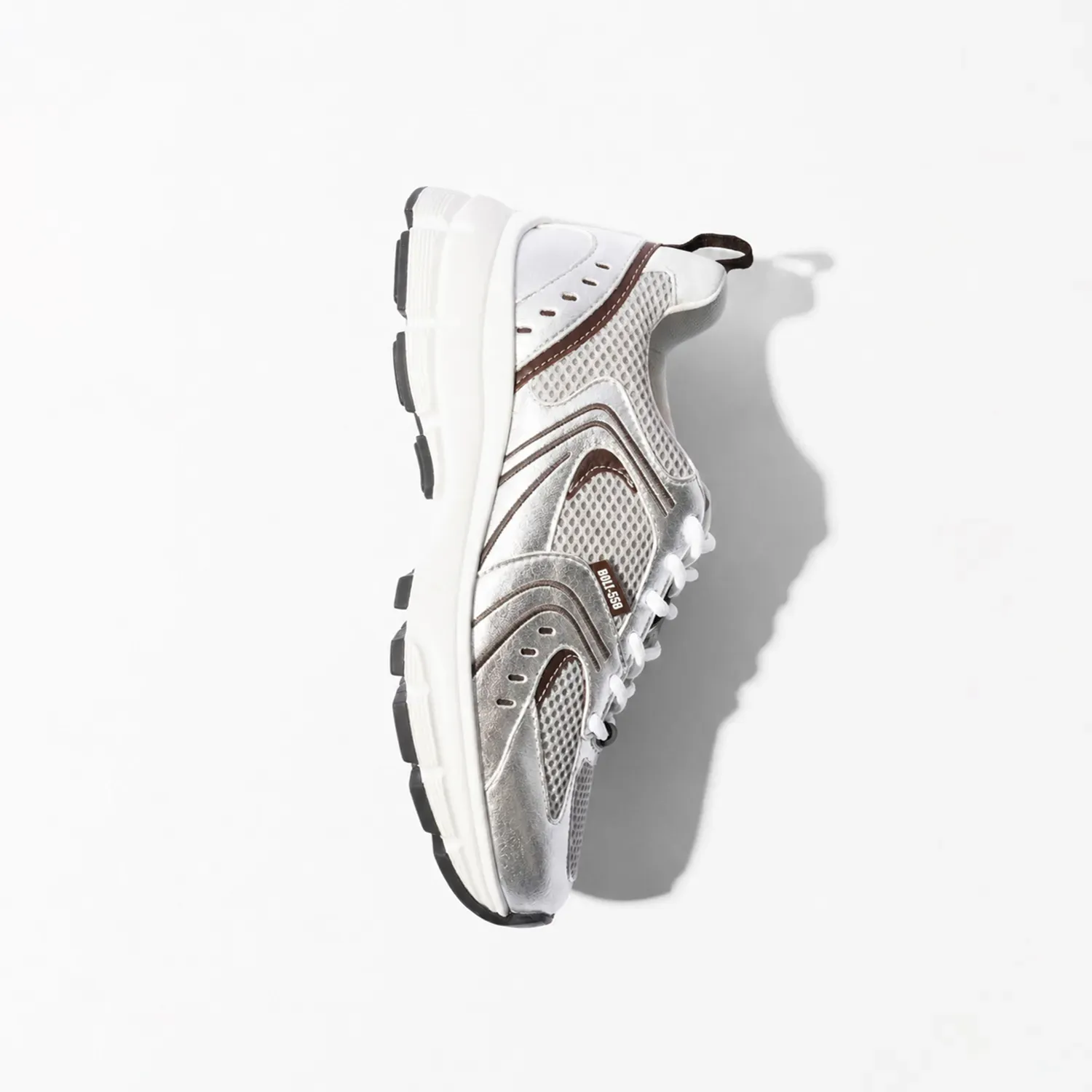 Runner Sneakers Dames Bolt Bruin Zilver 559