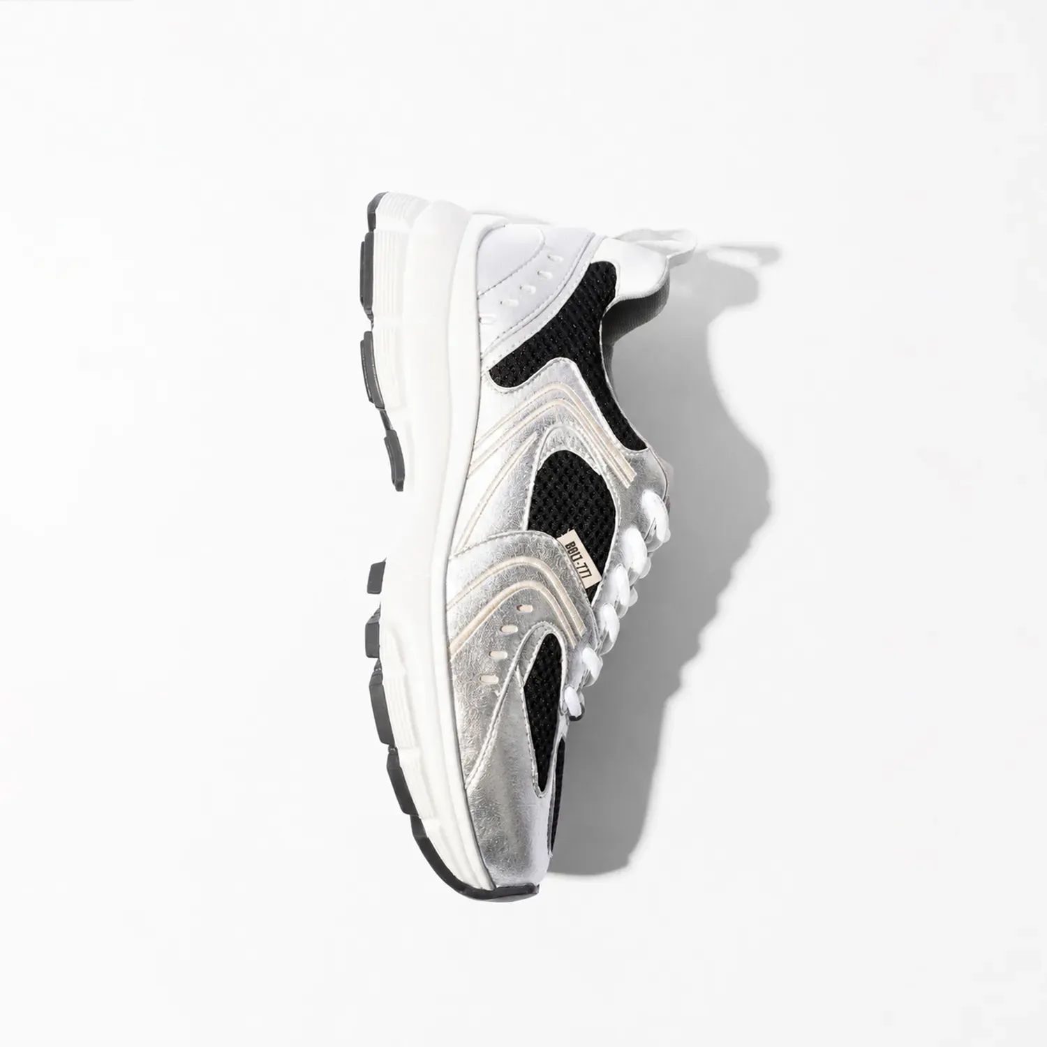 Runner Sneakers Dames Bolt Zwart Zilver 777