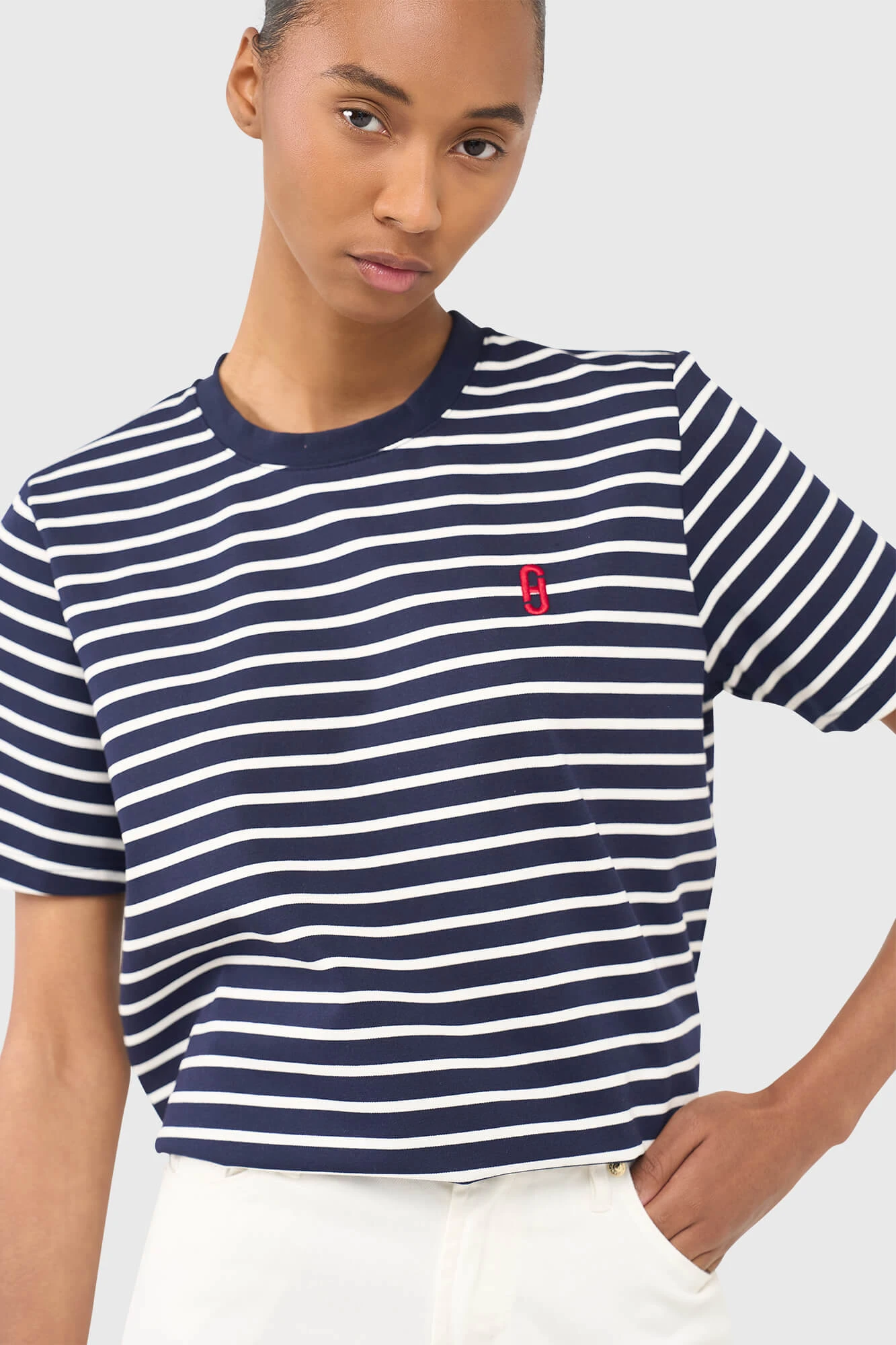 Rock Shirt Gestreept Donker Blauw