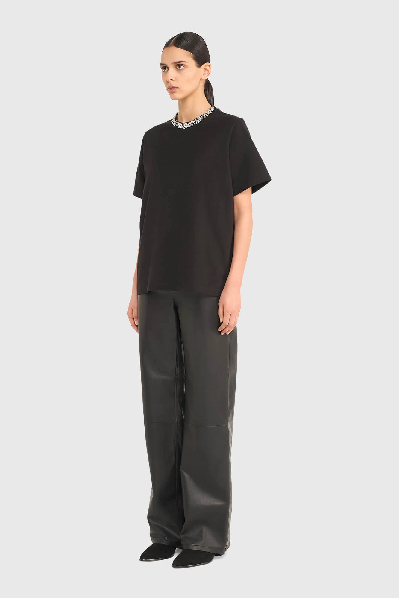 Shirt Dames Steentjes Rock Zwart