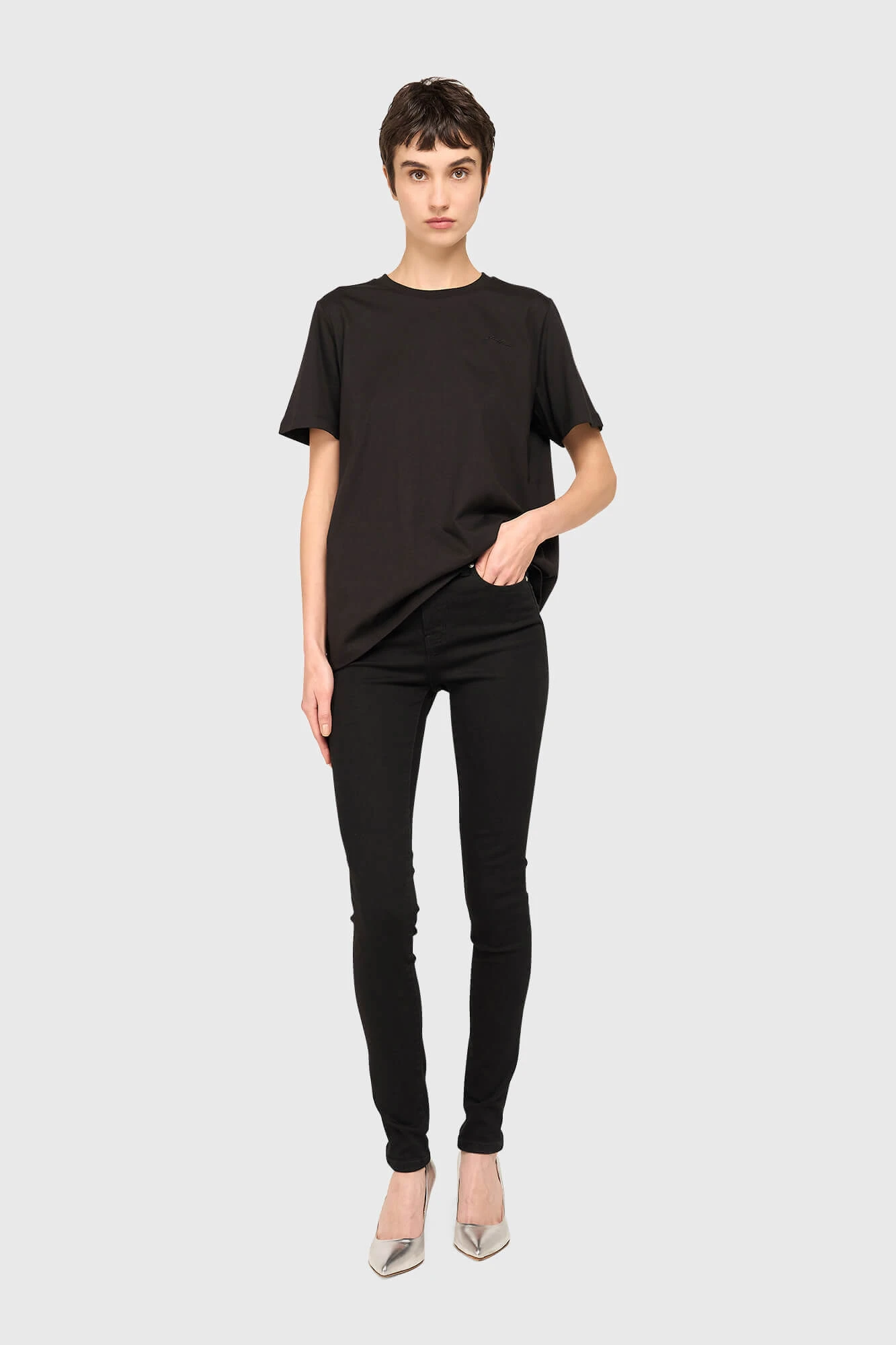 Zwart Dames Shirt Rock Black