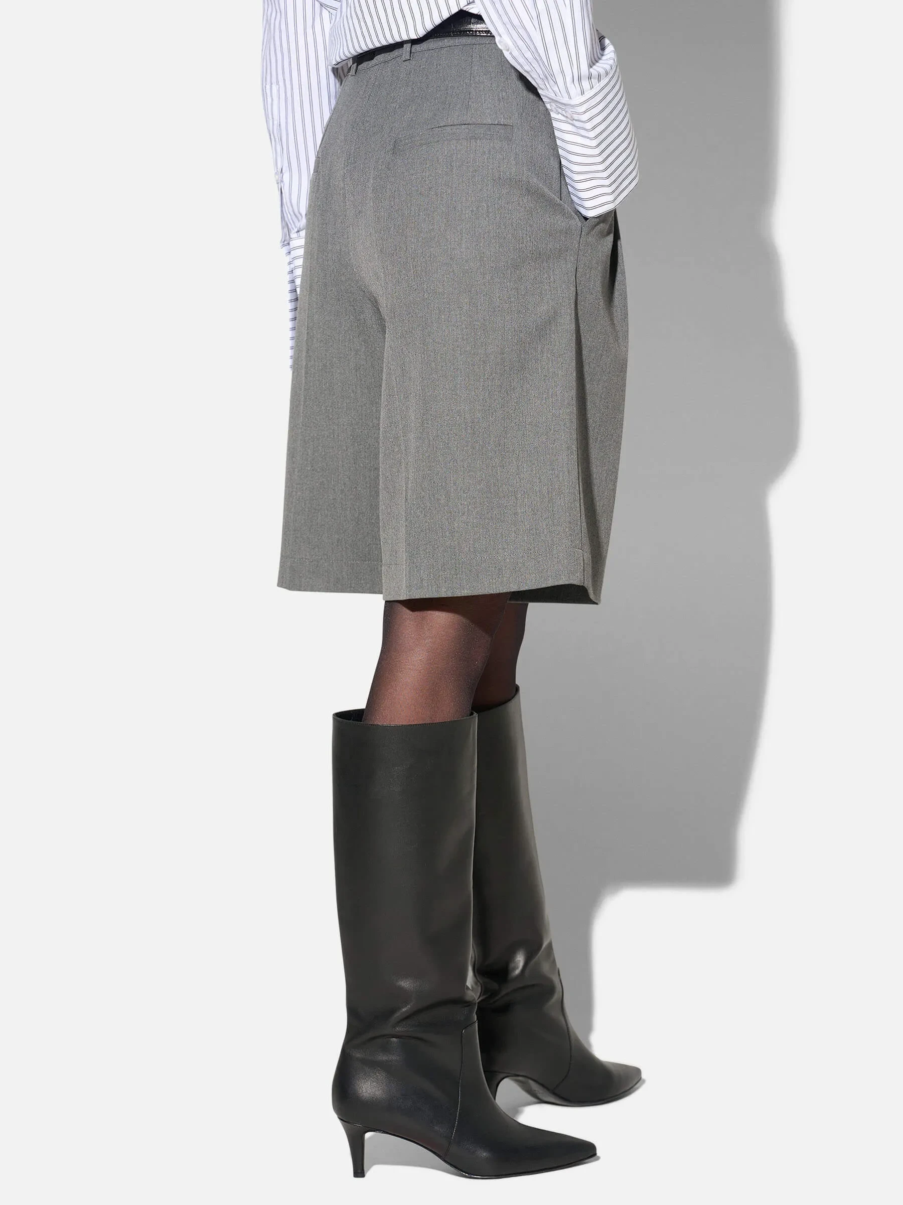 Shorts Broek Dames Rechte Pijp Grijs Dime