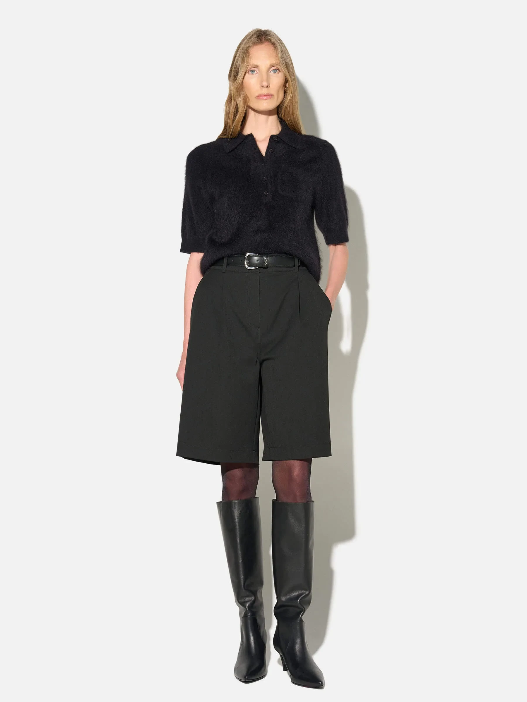 Shorts Broek Dames Rechte Pijp Zwart Lou