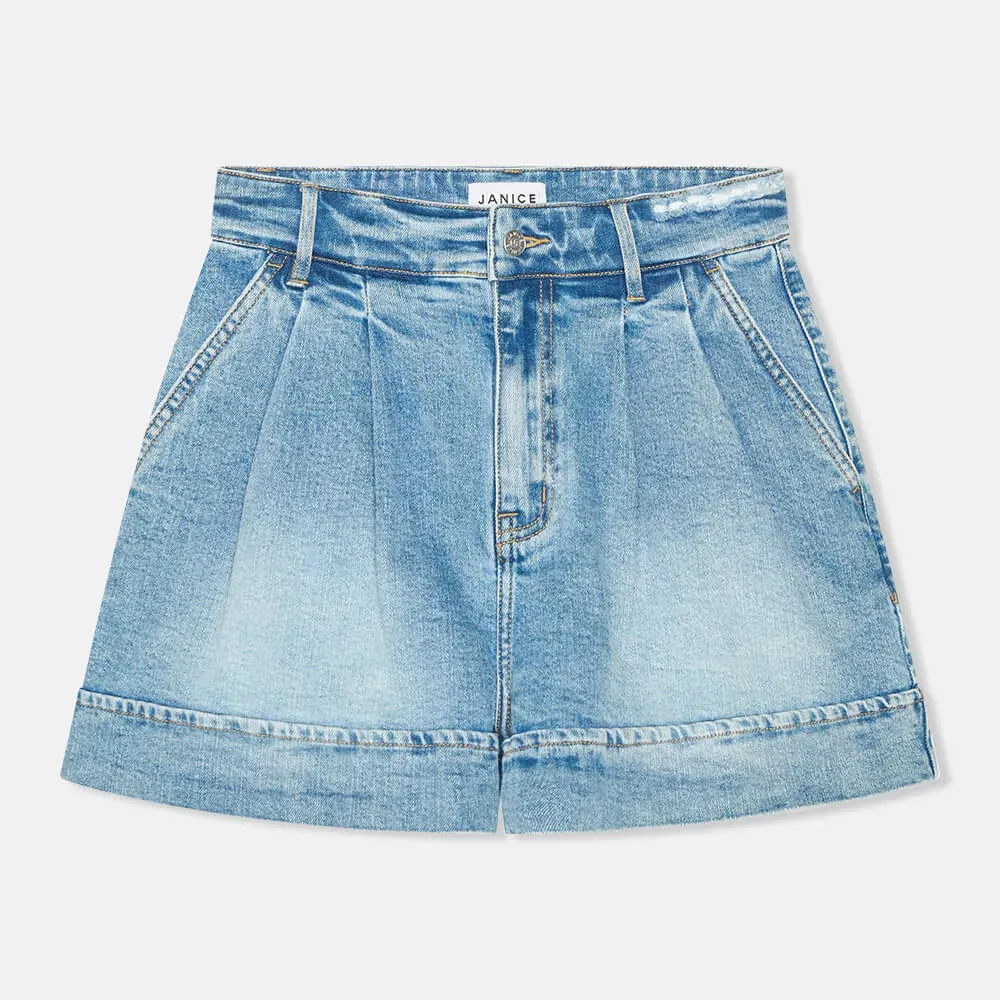 Shorts Jeans Dames Stretch Arthur Blauw 786