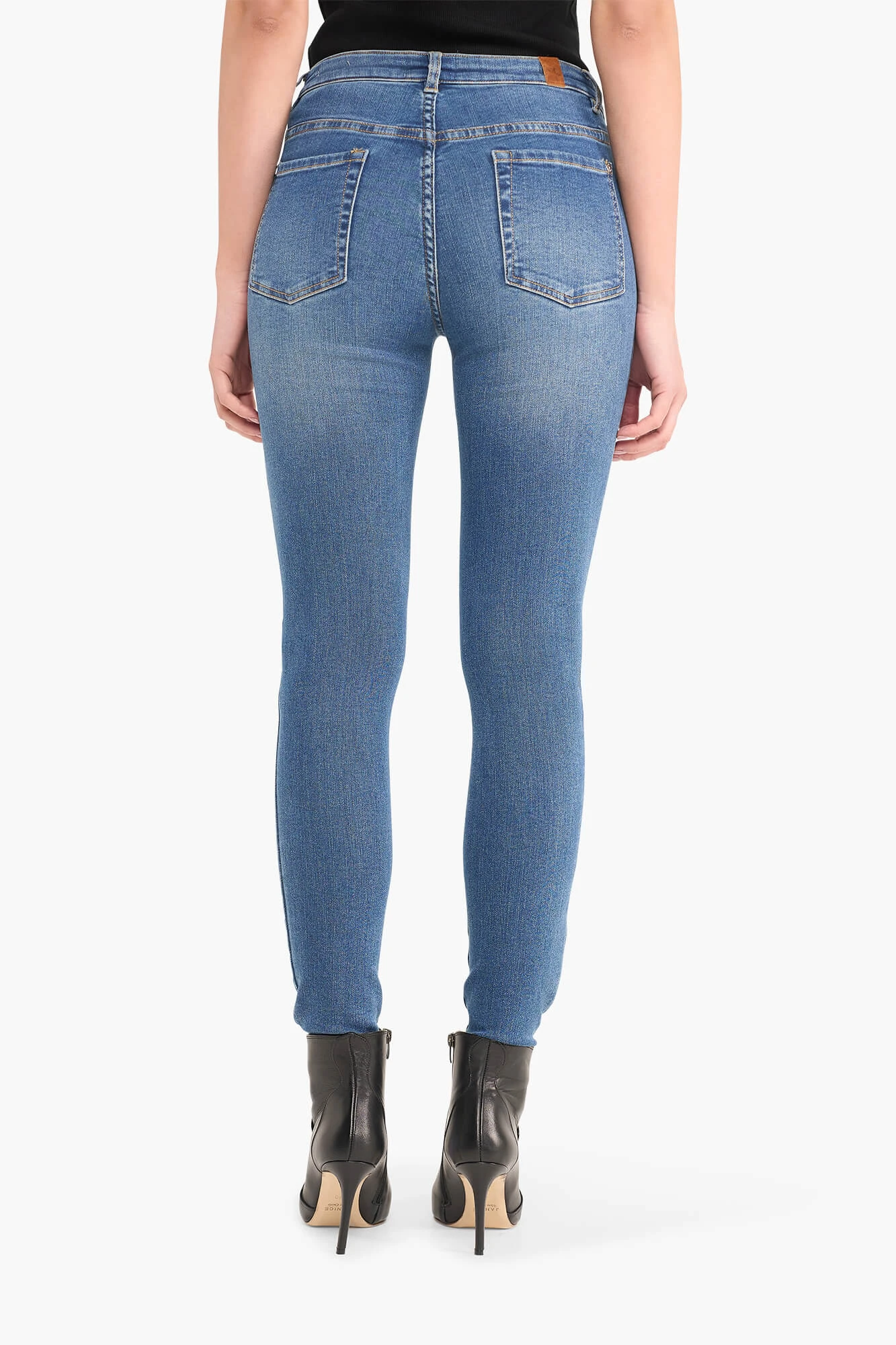 Skinny Jeans Dames Highwaist Rocket Blauw 111