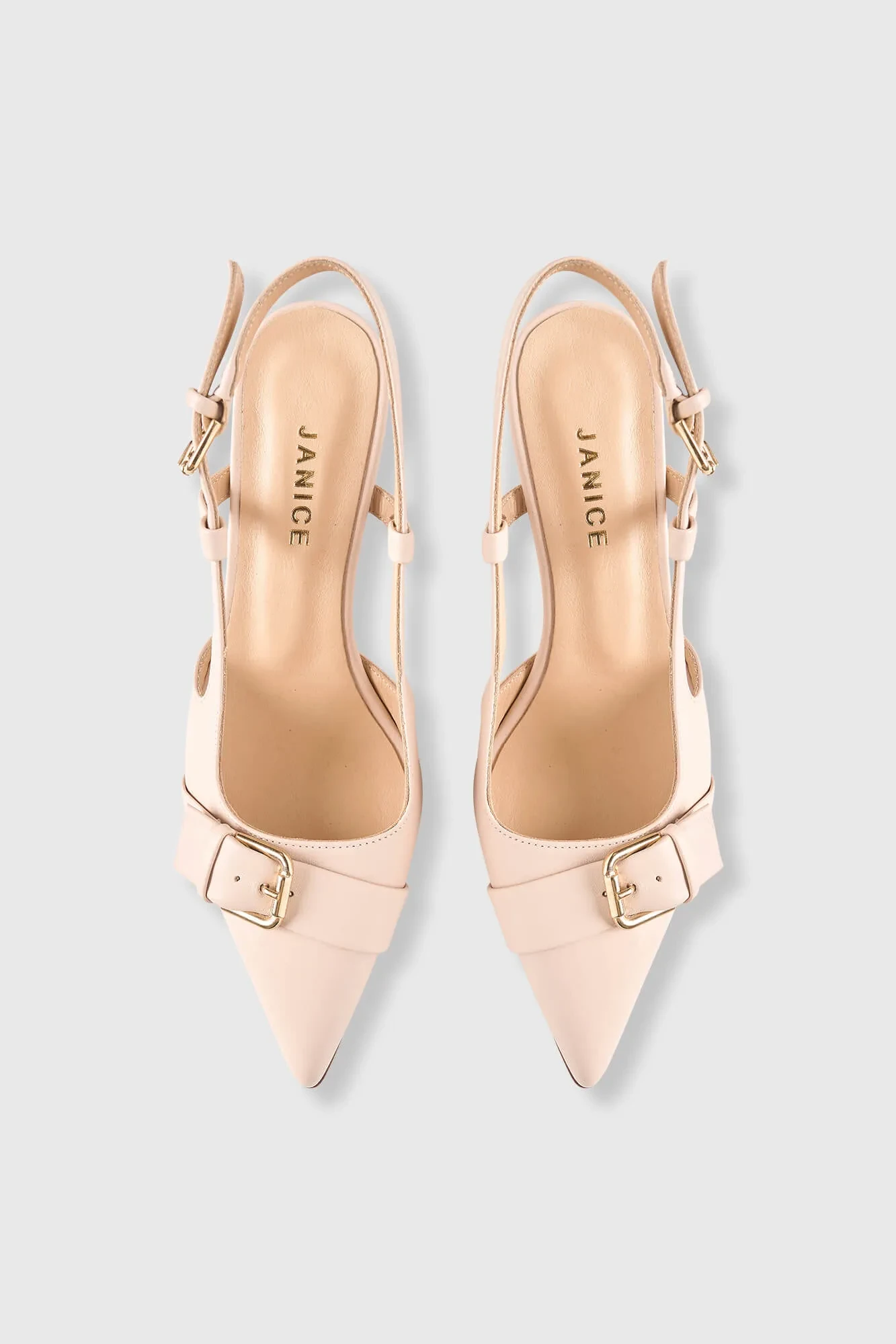 Slingbacks Dames Leer Hakje Roze Elio