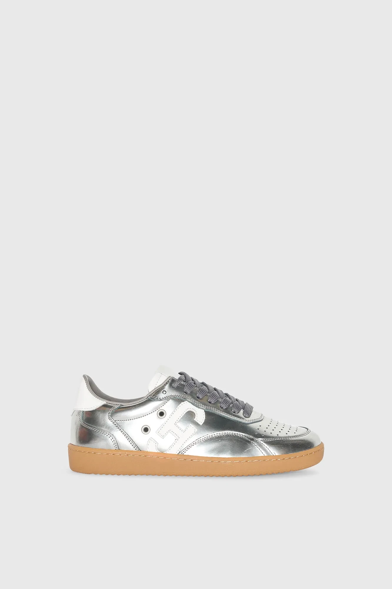 Sneakers Dames Handbal Vintage Stanley Zilver Spiegel
