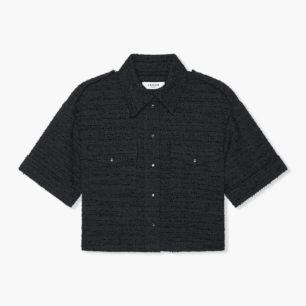 Spike Zwart Tweed Lurex