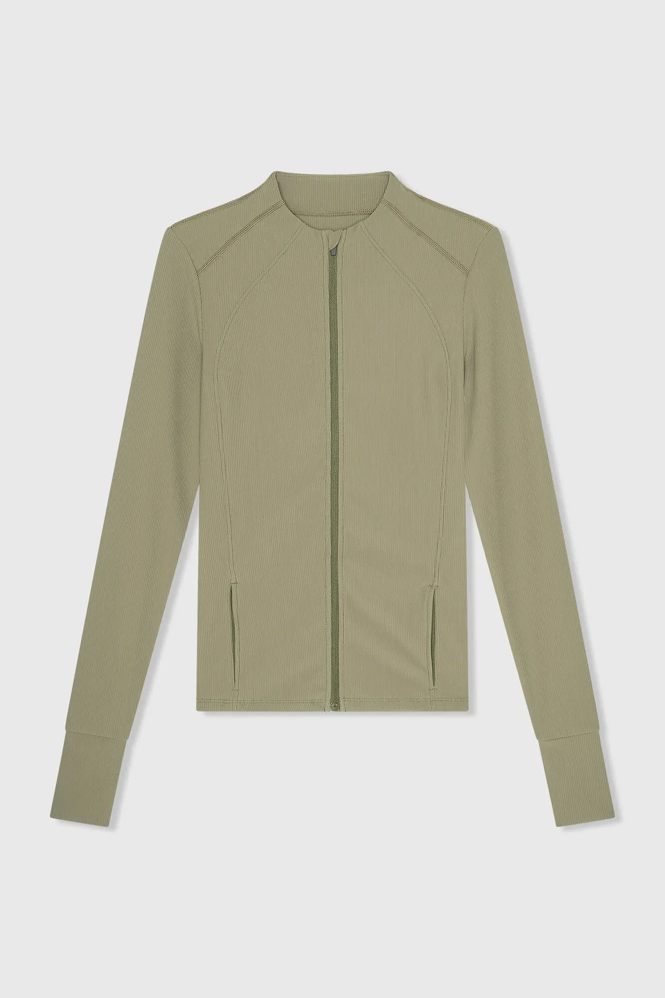 Sport Vest Jasje Dames Groen Rib Texas