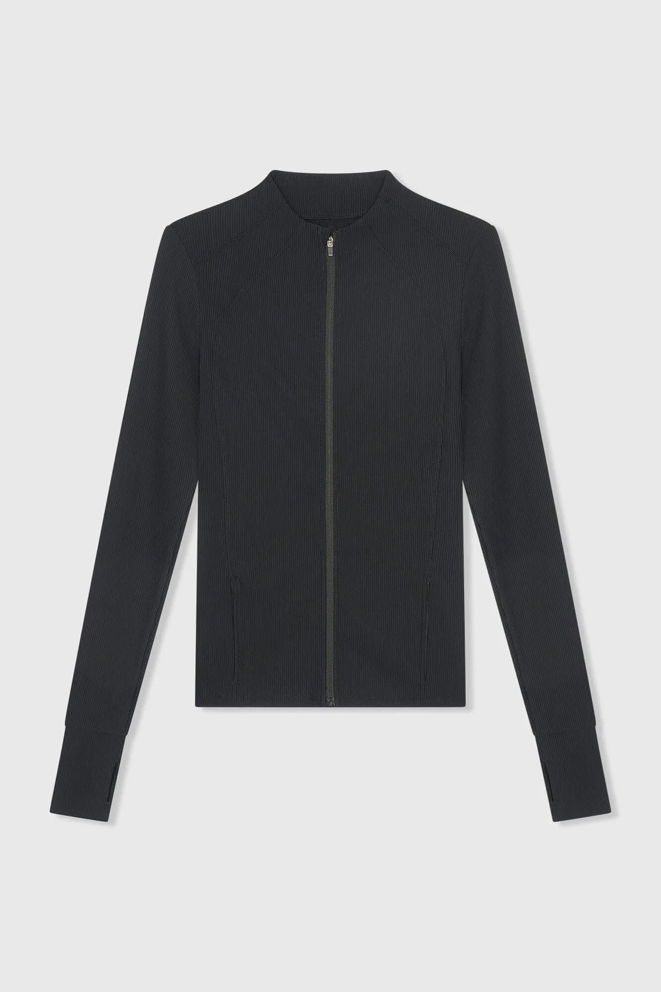 Sport Vest Jasje Dames Zwart Rib Texas