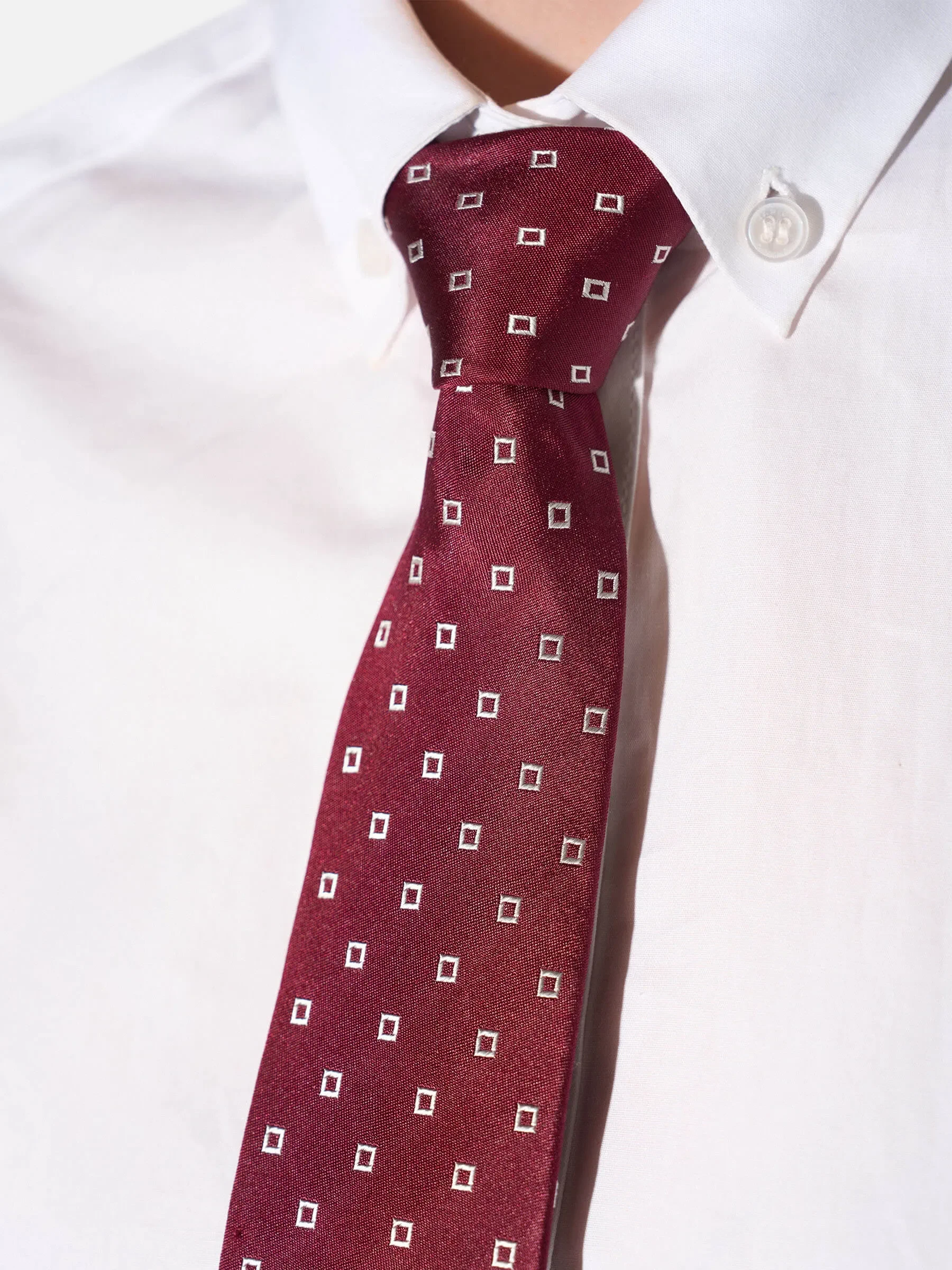 Stropdas Zijde Burgundy Sir