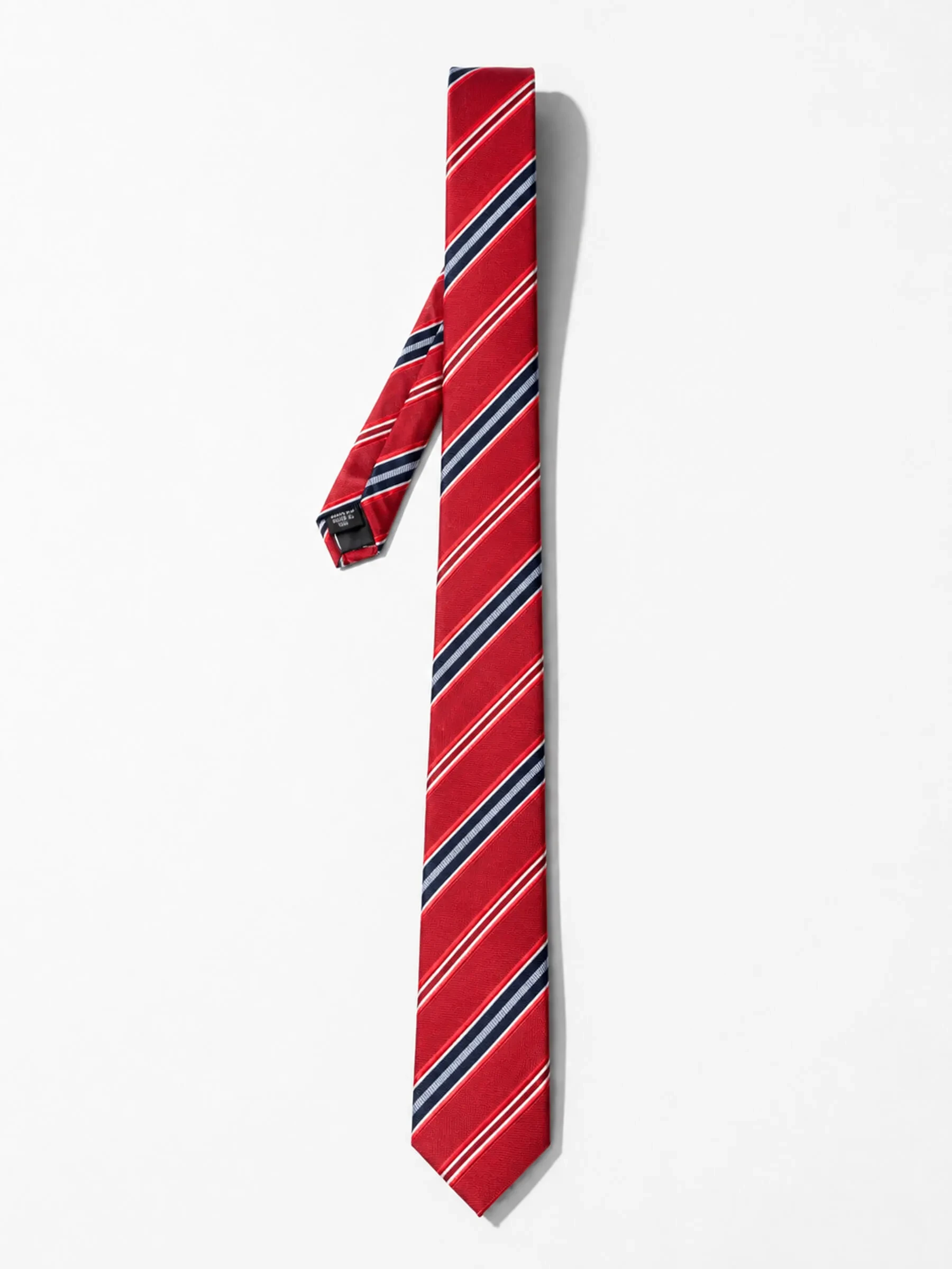 Stropdas Zijde Rood Blauw Strepen Sir