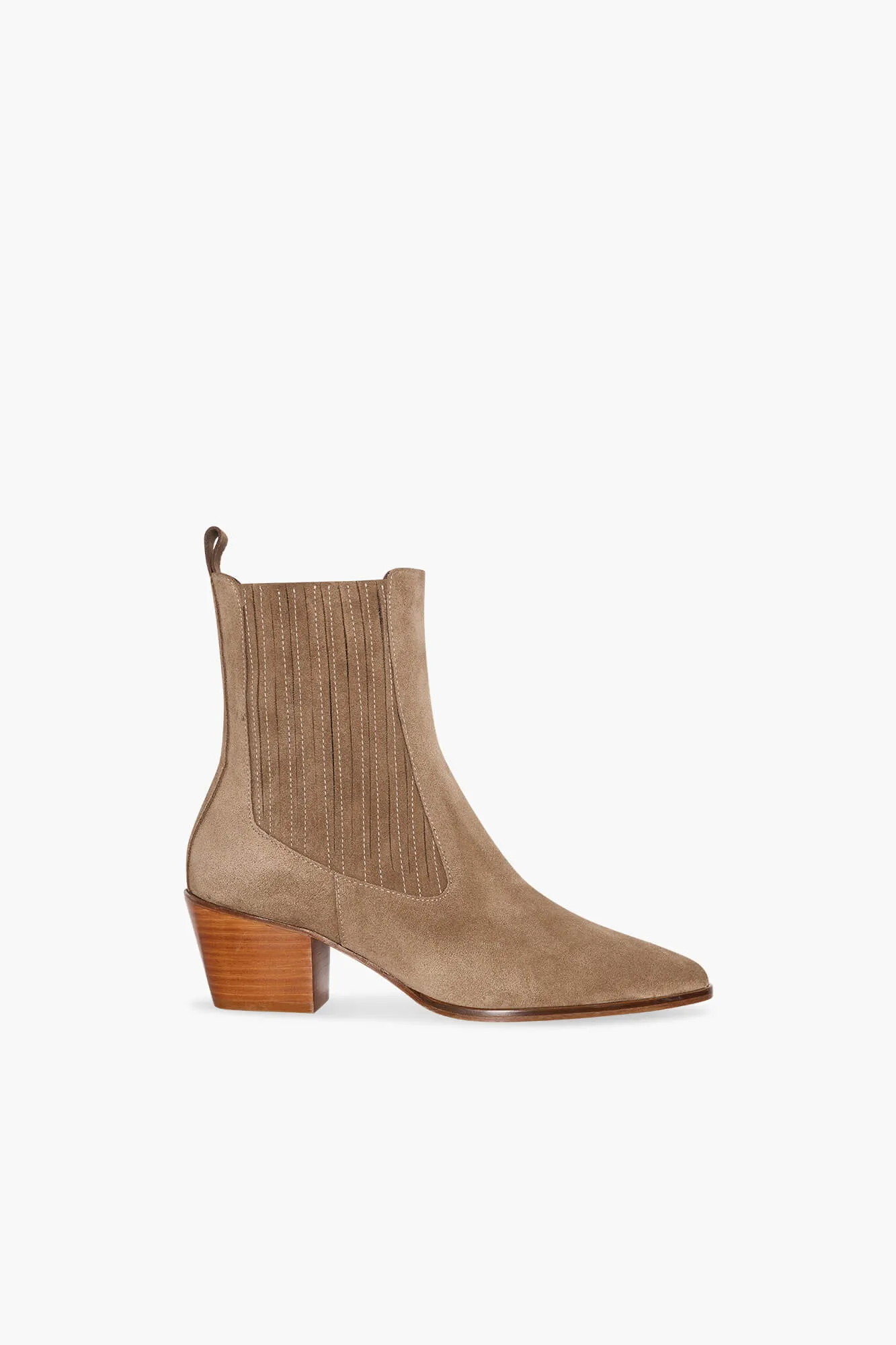 Enkellaars Western Dames Suede Colt Cognac