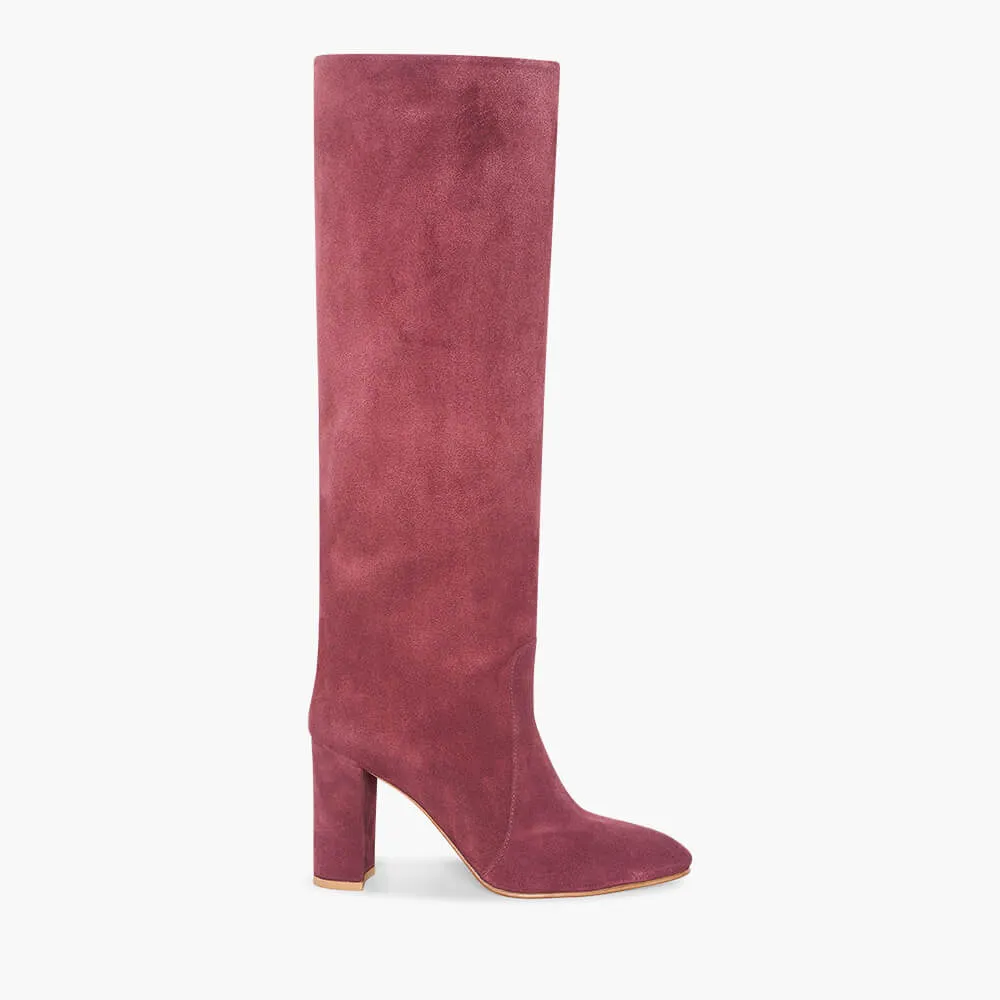Roman Burgundy Suede