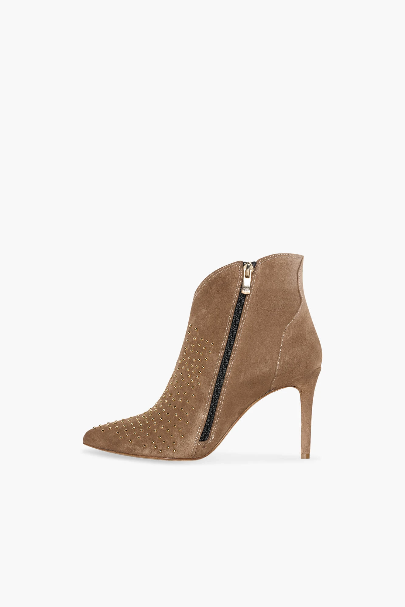 Laarsje Dames Suede Studs Stewart Cognac