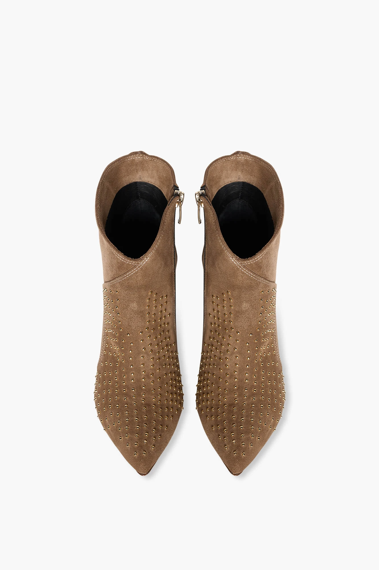 Laarsje Dames Suede Studs Stewart Cognac