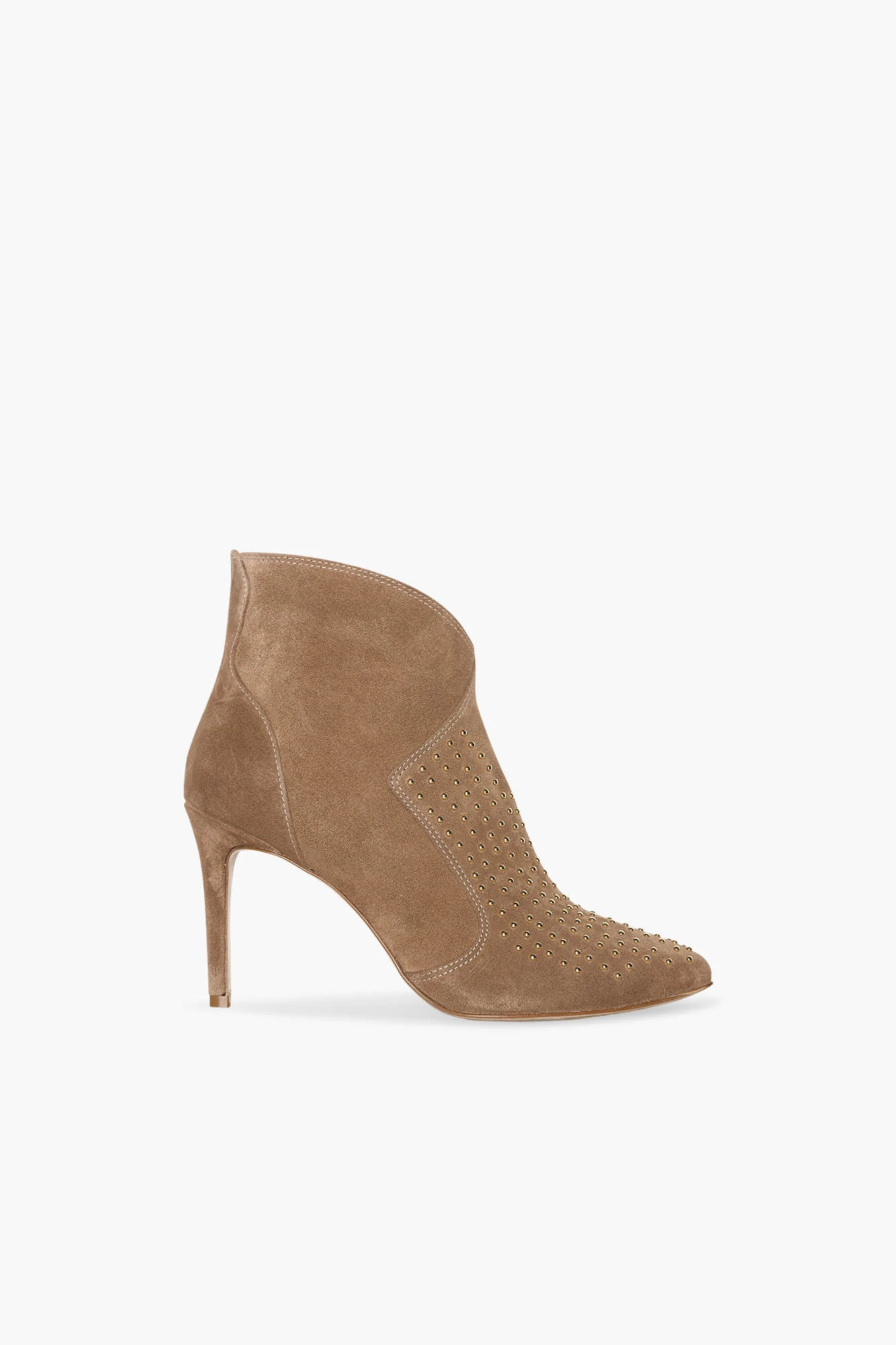 Laarsje Dames Suede Studs Stewart Cognac
