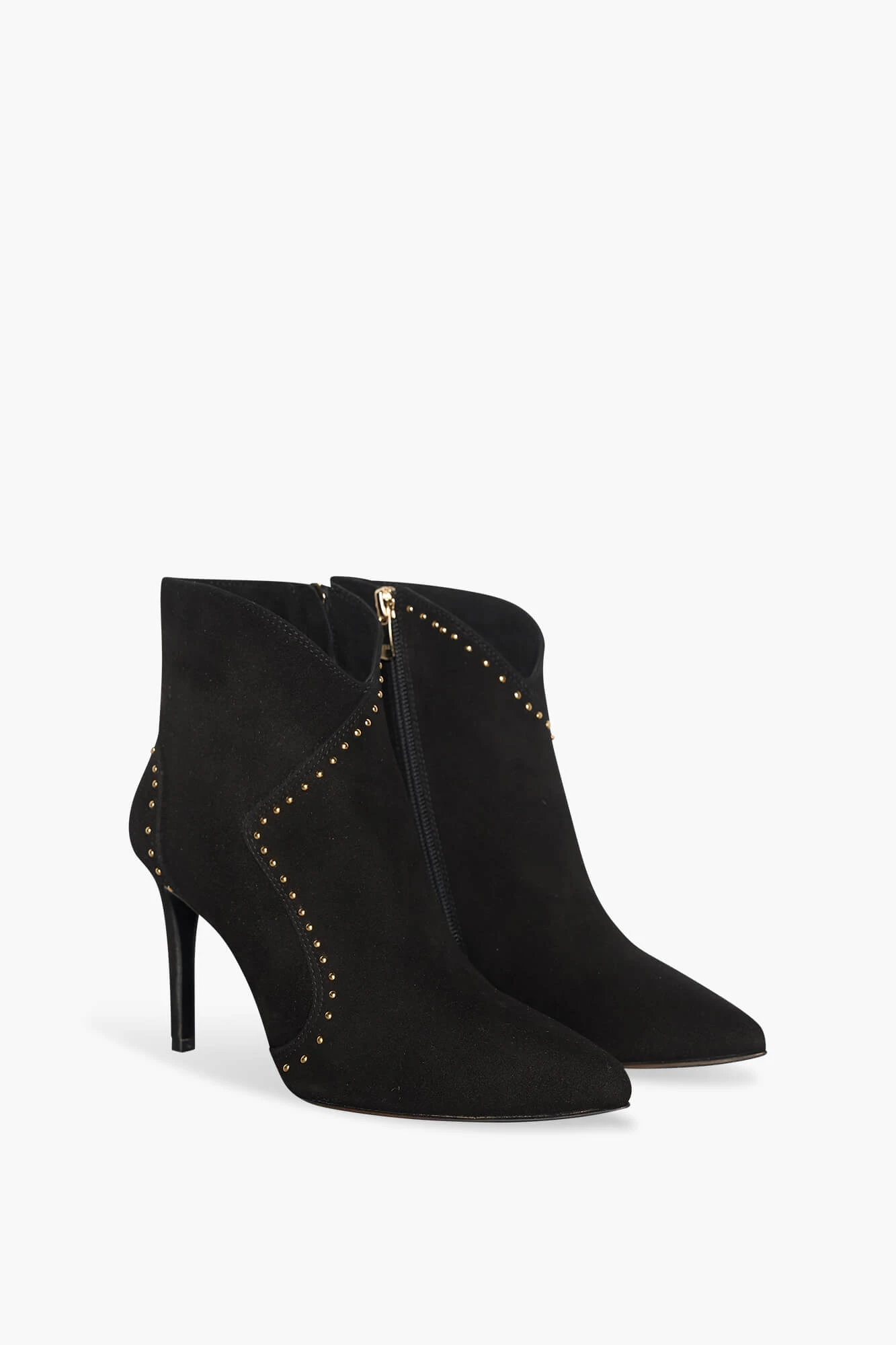 Laarsje Dames Suede Stewart Zwart Studs