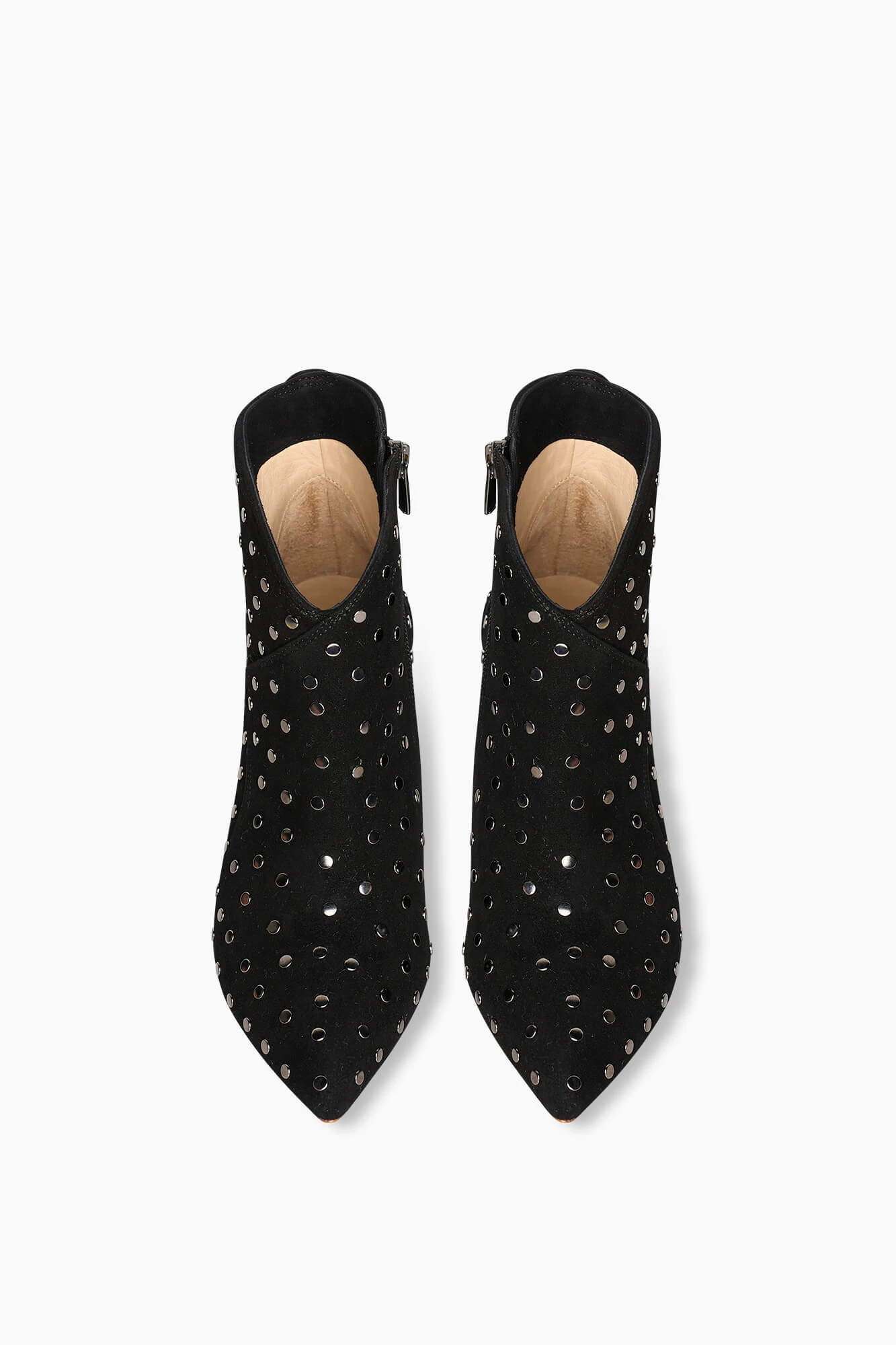 Laarsje Dames Suede Stewart Zwart Studs