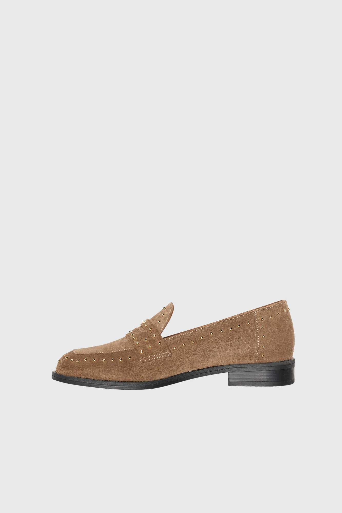 Loafer Dames Suede Studs Blake Cognac