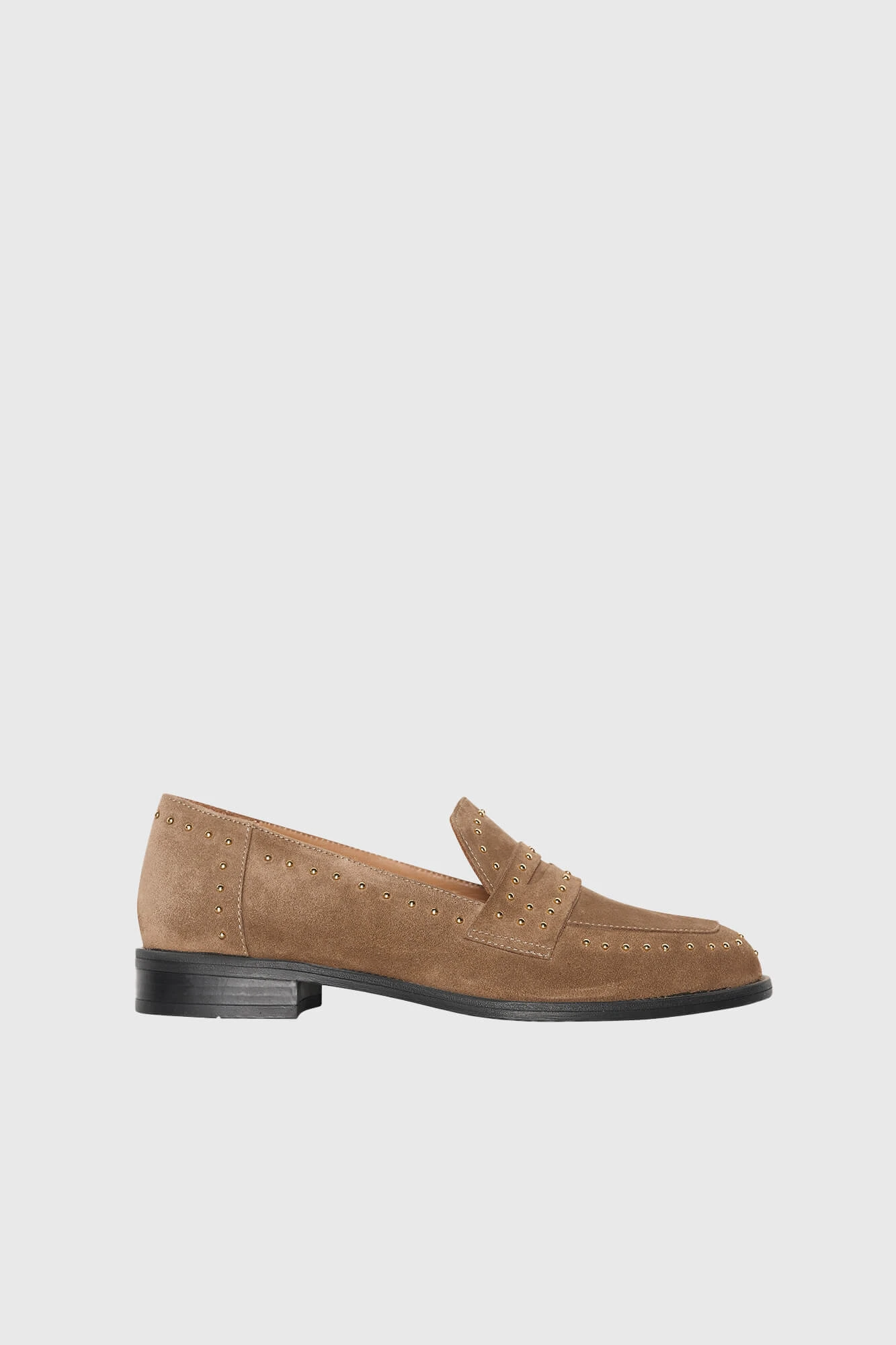 Loafer Dames Suede Studs Blake Cognac