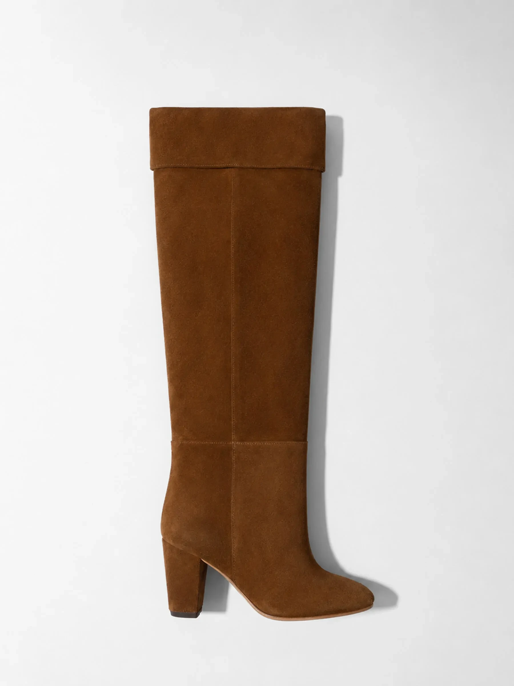 Suede Overknee Laarzen Cody Cognac