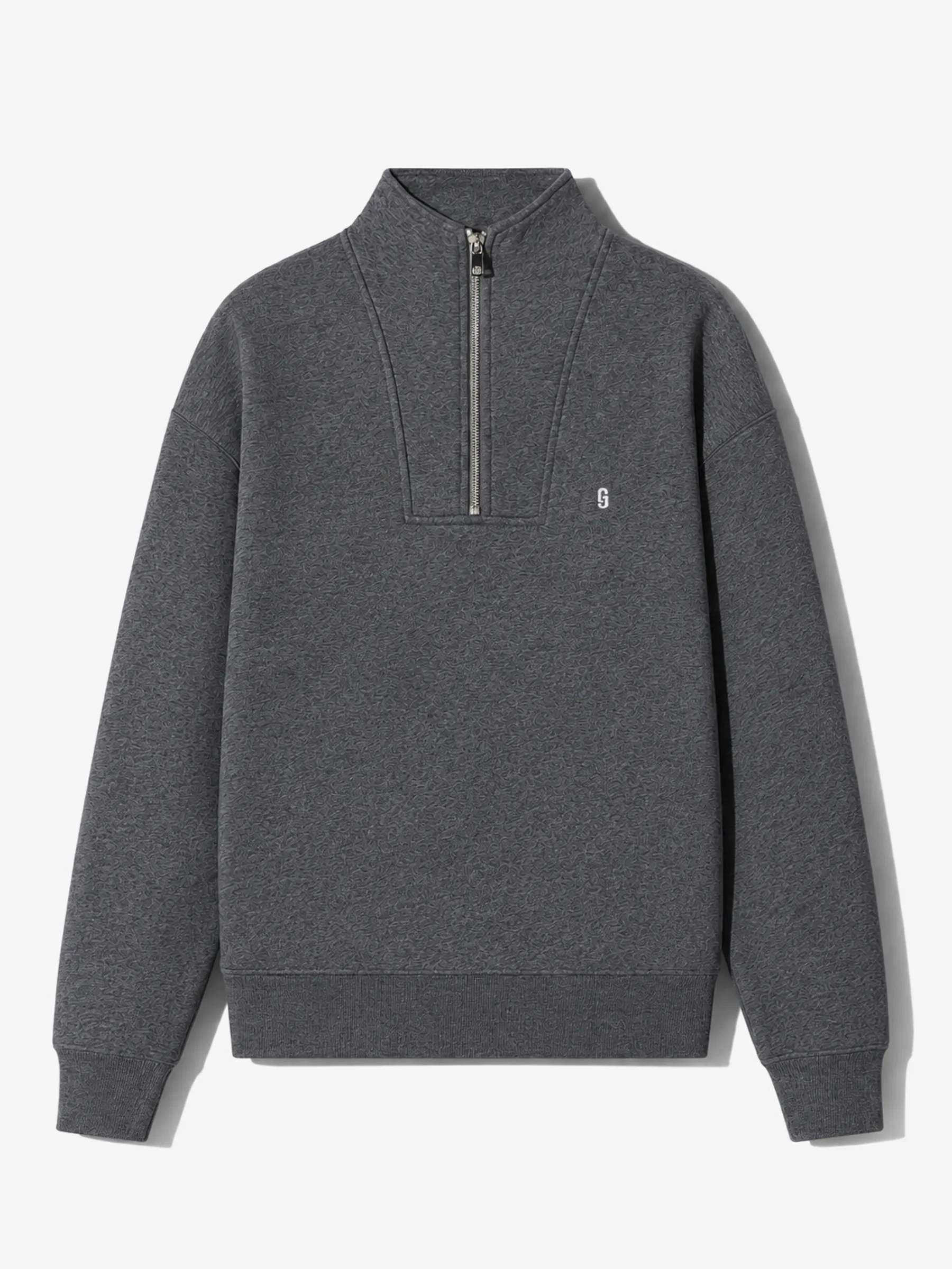 Sweater Dames Rits Casper Donker Grijs