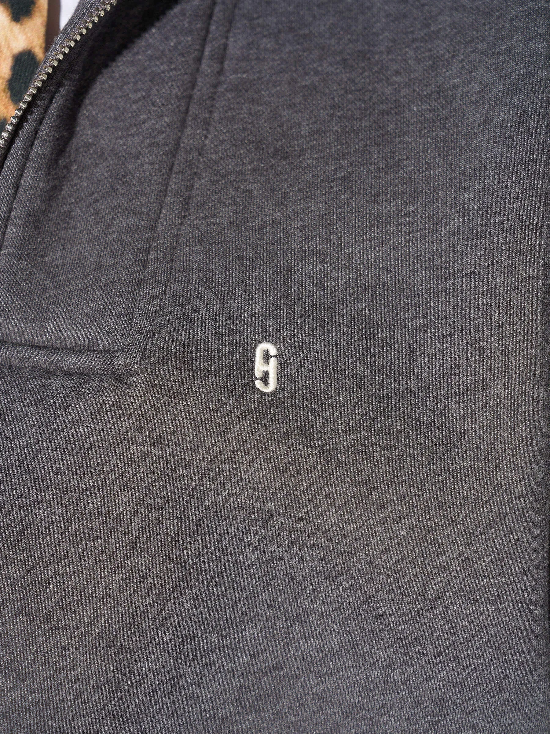 Sweater Dames Rits Casper Donker Grijs