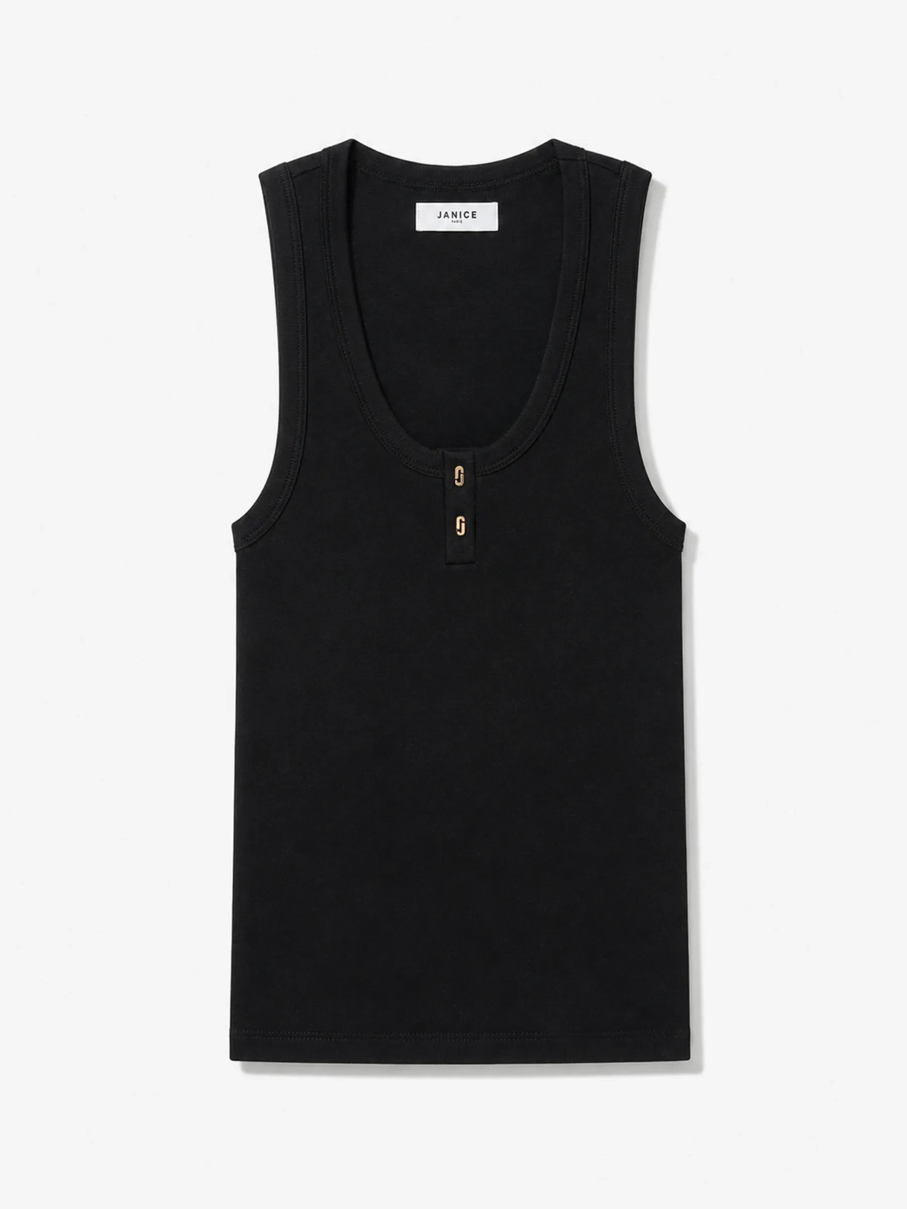 Tanktop Dames Katoen Logo Drukkers Rolf Zwart