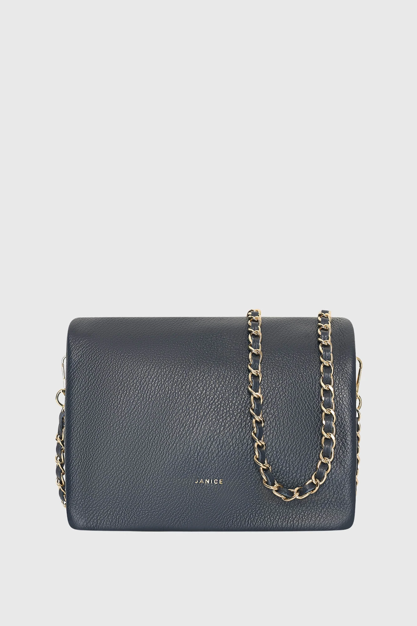 Leren Schoudertas Dames Skylar Navy Blue