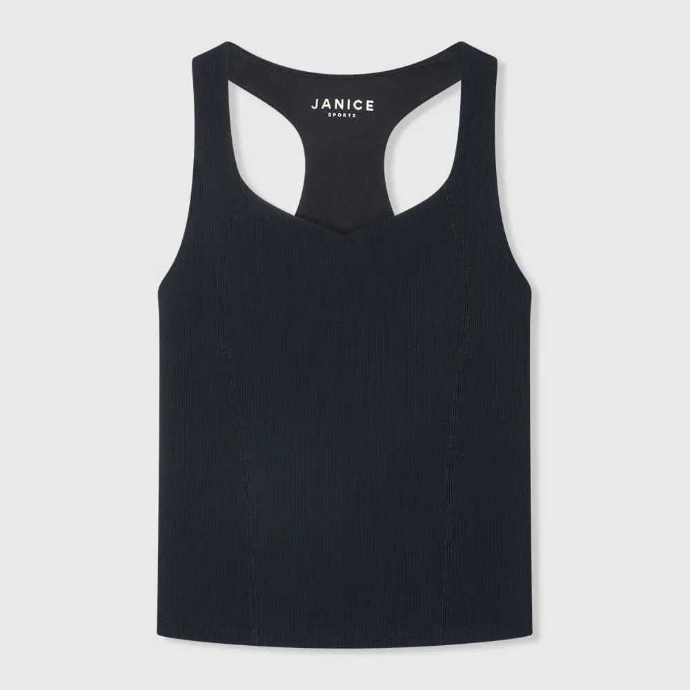 Top Dames Sport Bh Yoga Ryle Zwart Rib