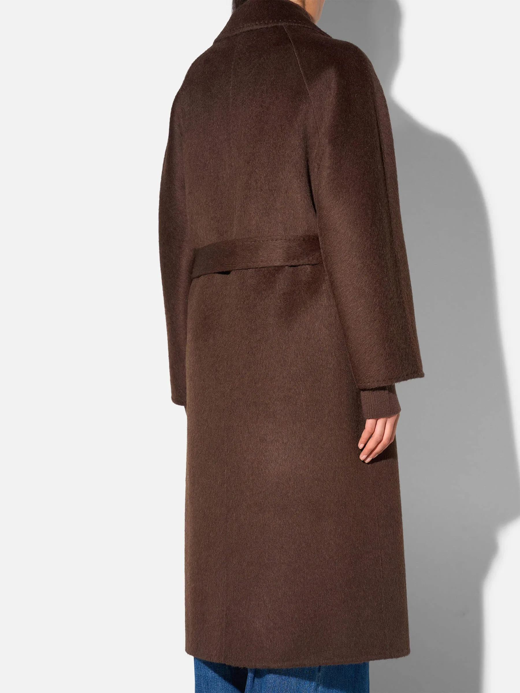 Trench Jas Lang Dames Yak Wol Detroit Bruin