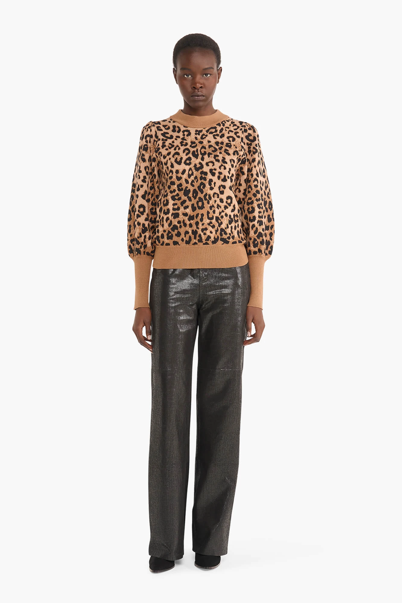 Trui Dames Pof Mouw Viscose Jay Panterprint