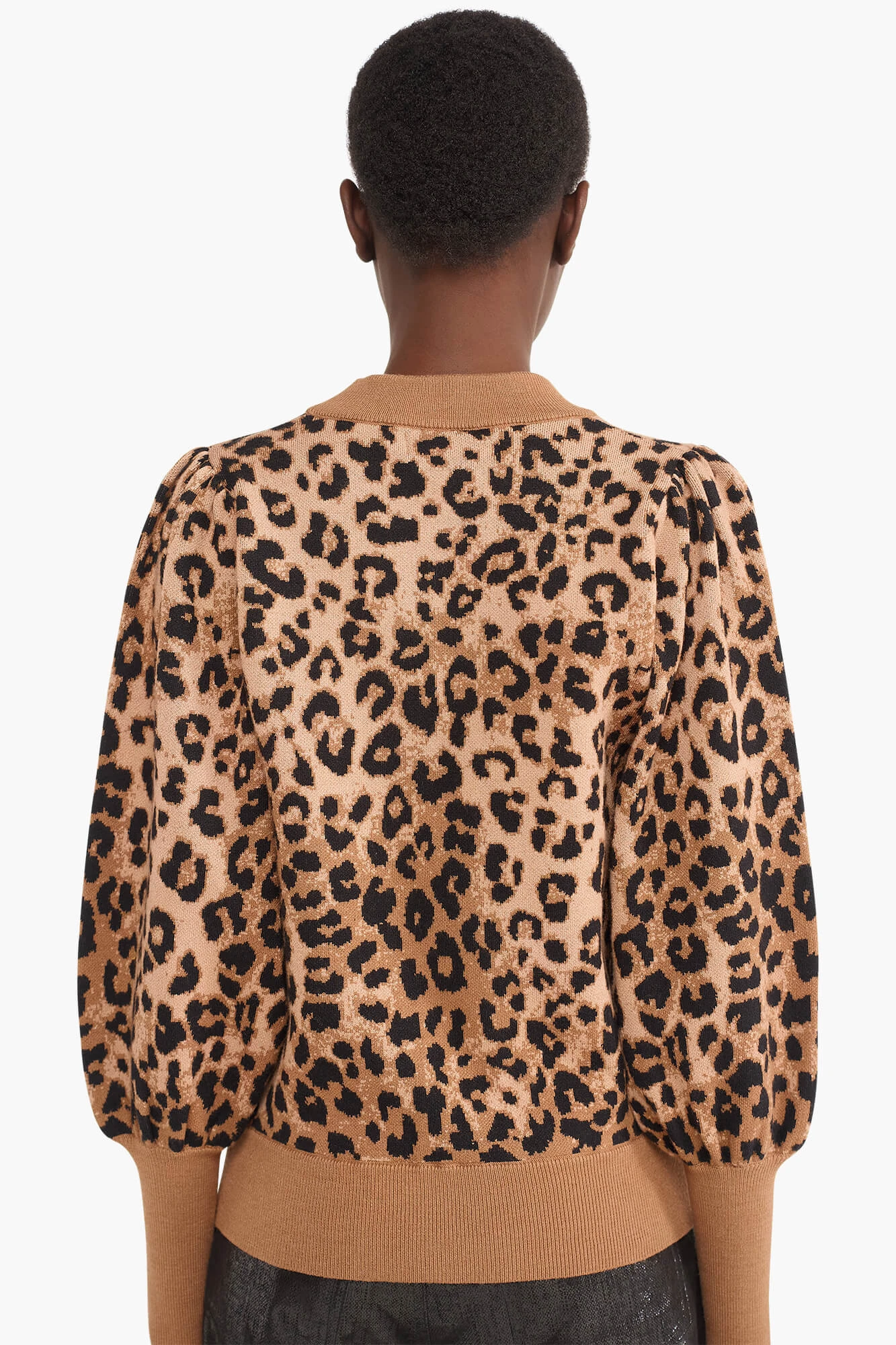 Trui Dames Pof Mouw Viscose Jay Panterprint