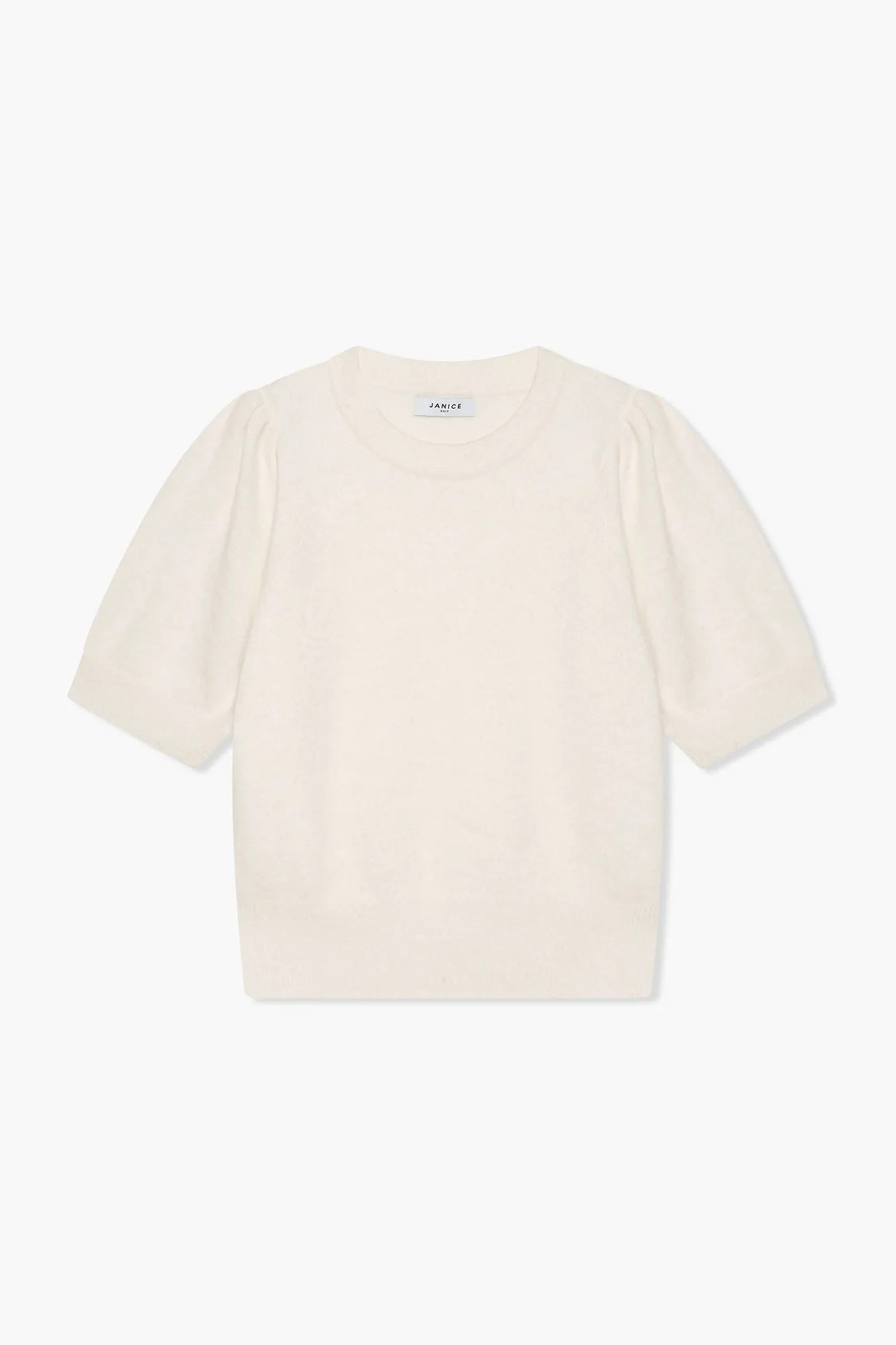 Merino Wollen Truitje Pof Mouw Peyton Off White