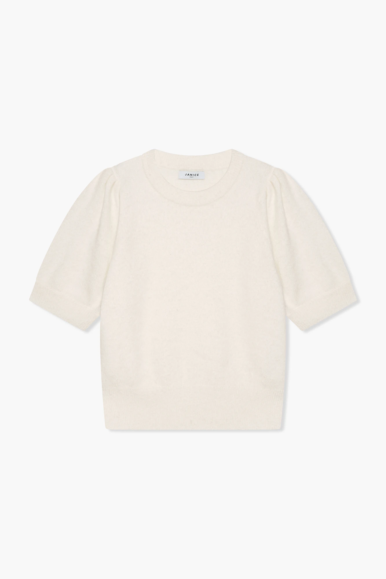 Merino Wollen Truitje Pof Mouw Peyton Off White
