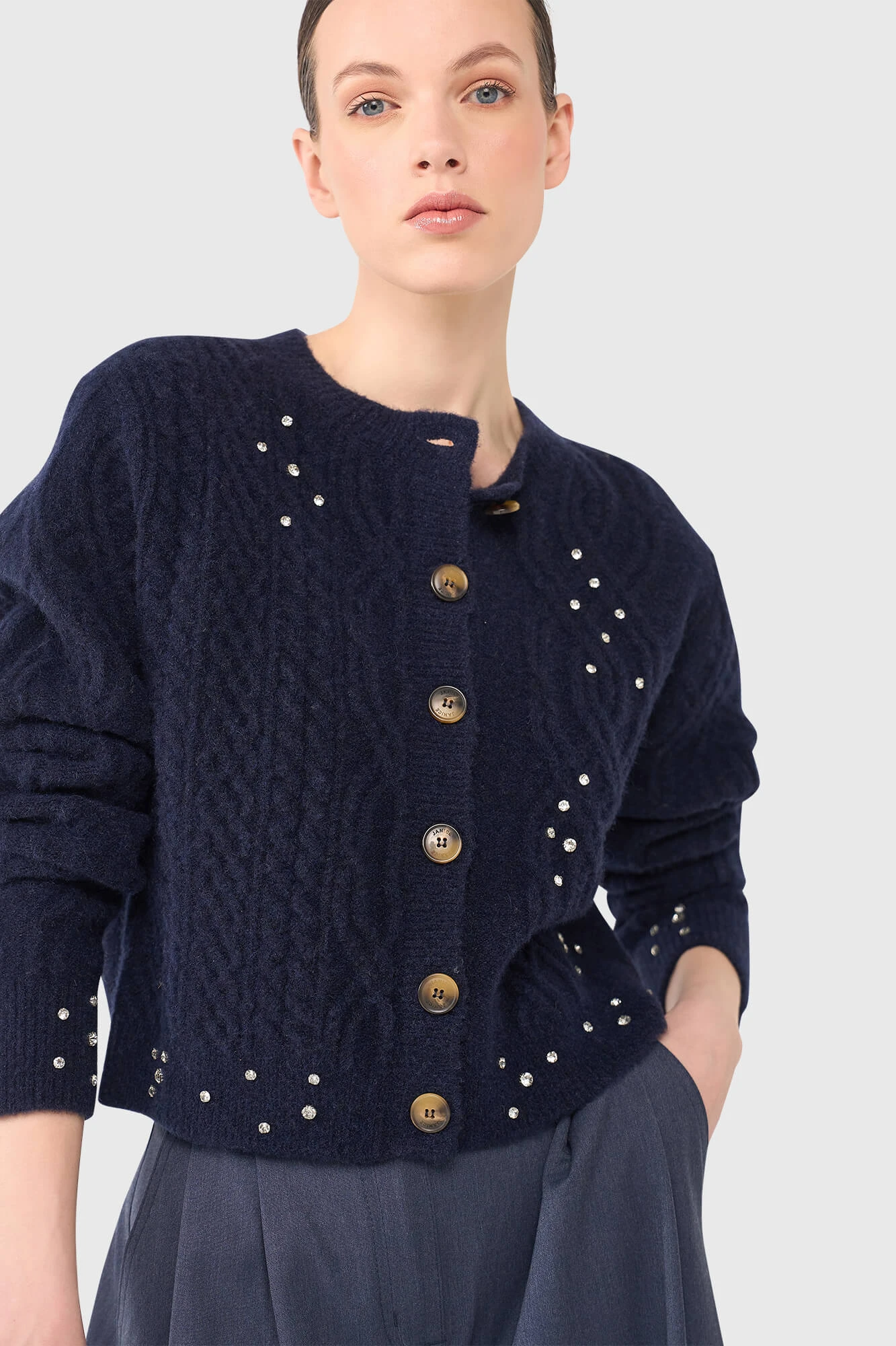 Quincy Donkerblauw Steentjes