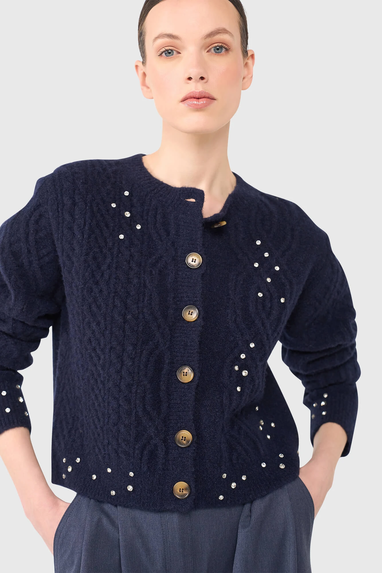 Quincy Donkerblauw Steentjes