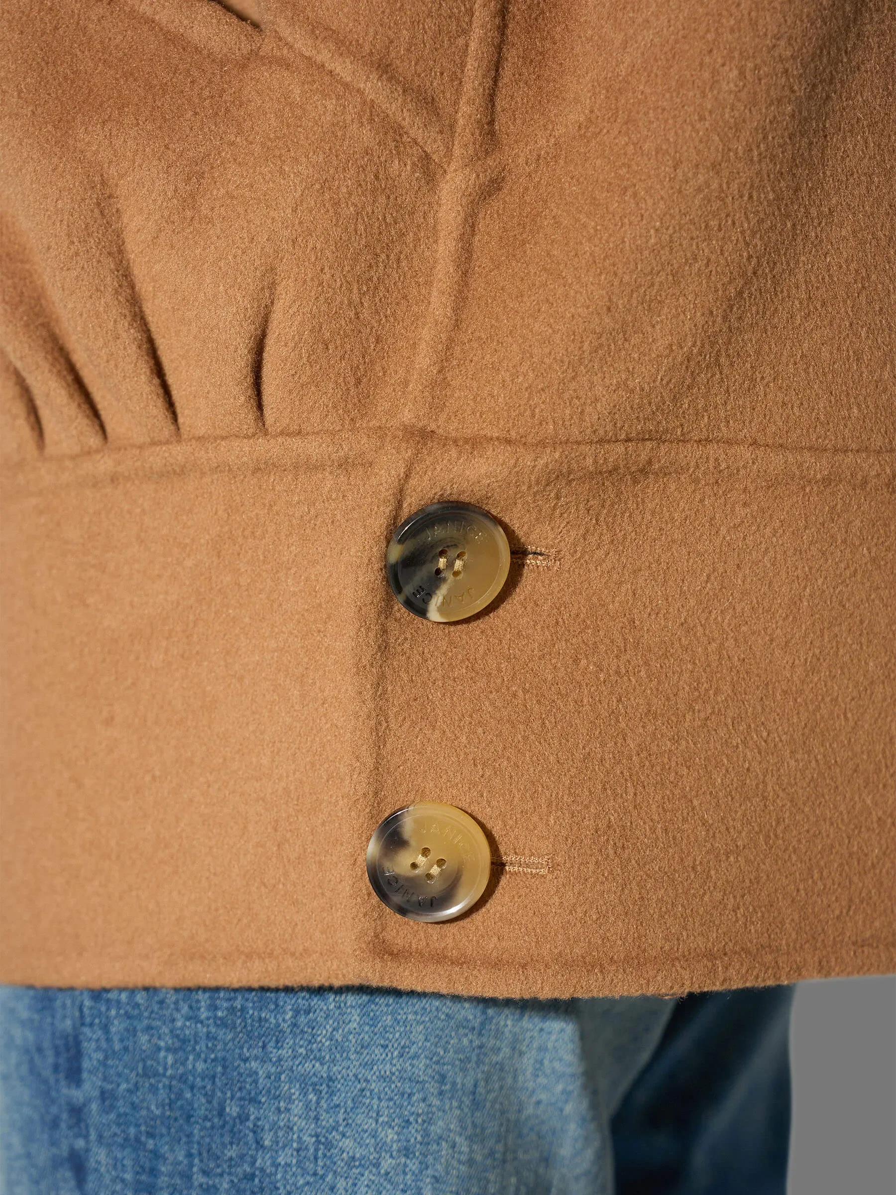 Vintage Cashmere Dames Jas Seth Cognac