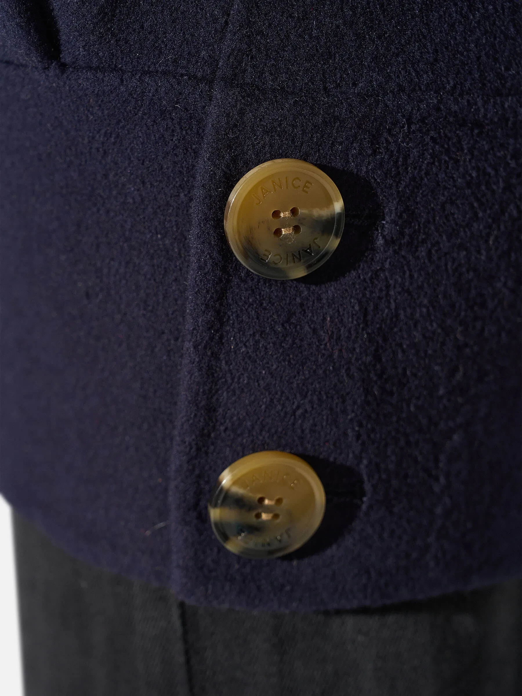 Vintage Cashmere Dames Jas Seth Donker Blauw