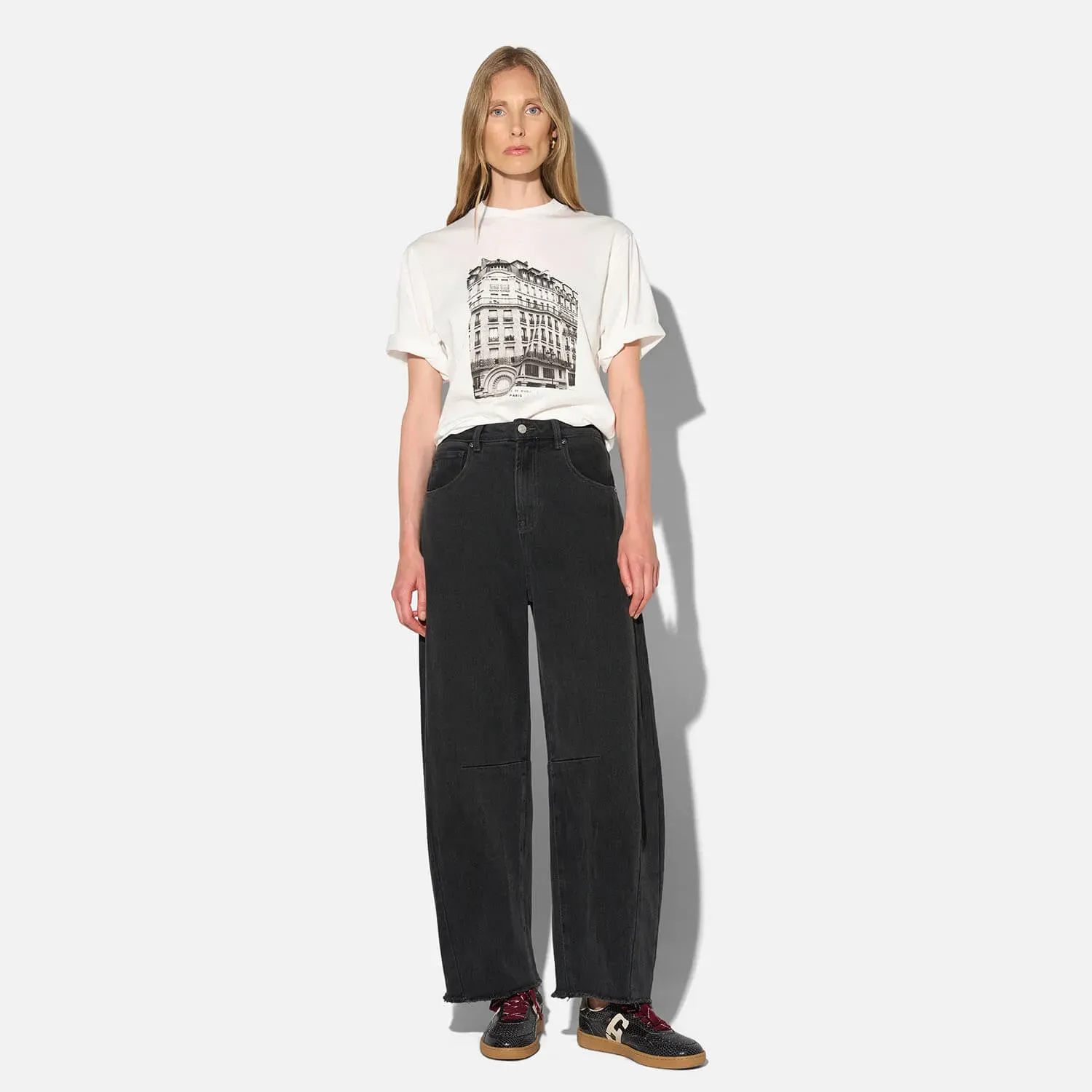 Wit Shirt Dames Katoen Adam Paris