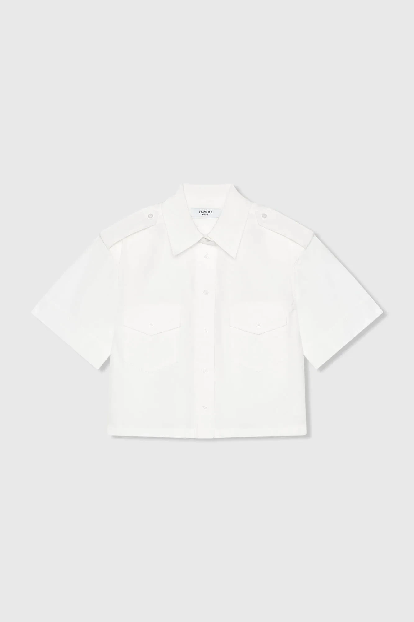 Witte Blouse Dames Katoen Wit Spike
