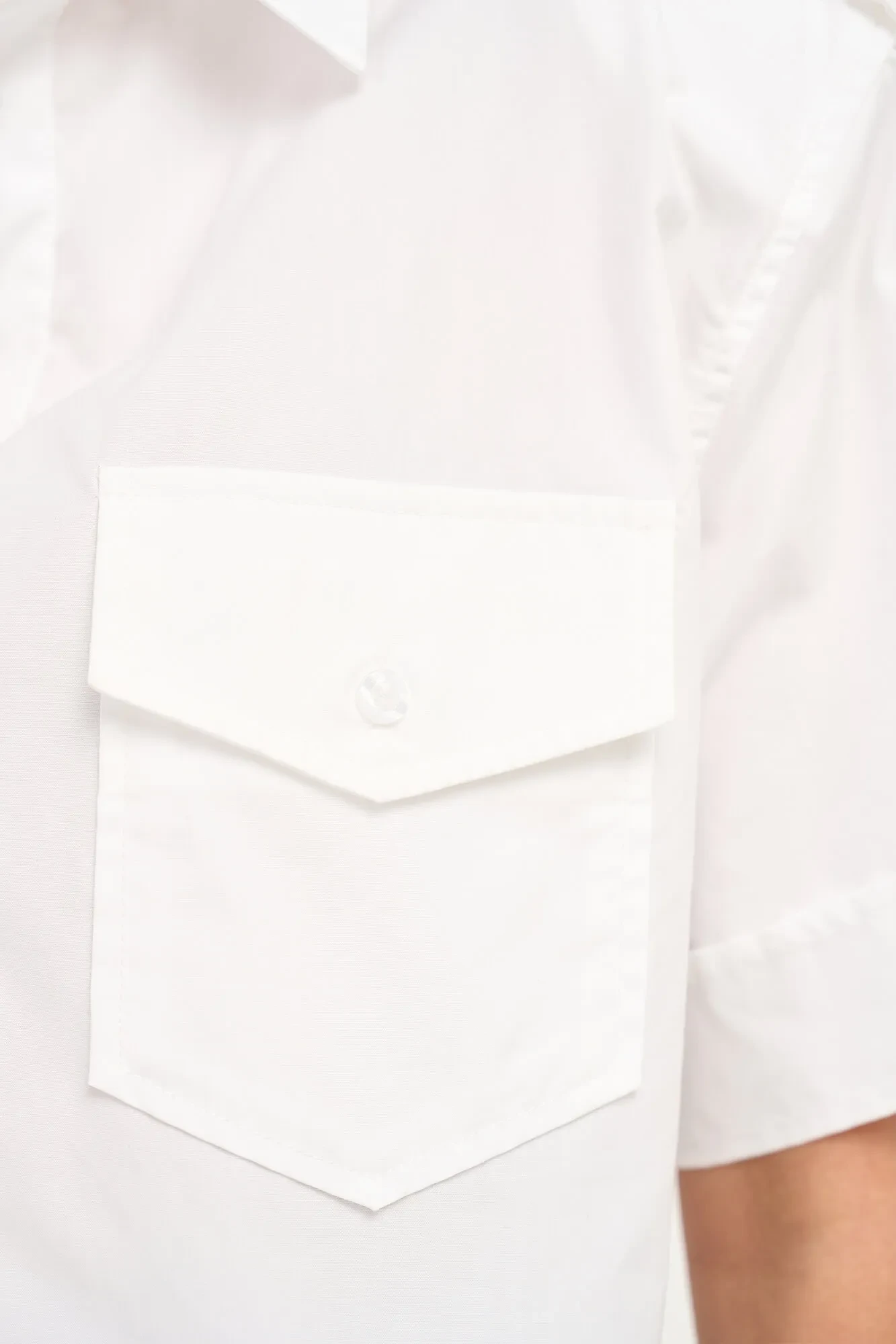 Witte Blouse Dames Katoen Wit Spike
