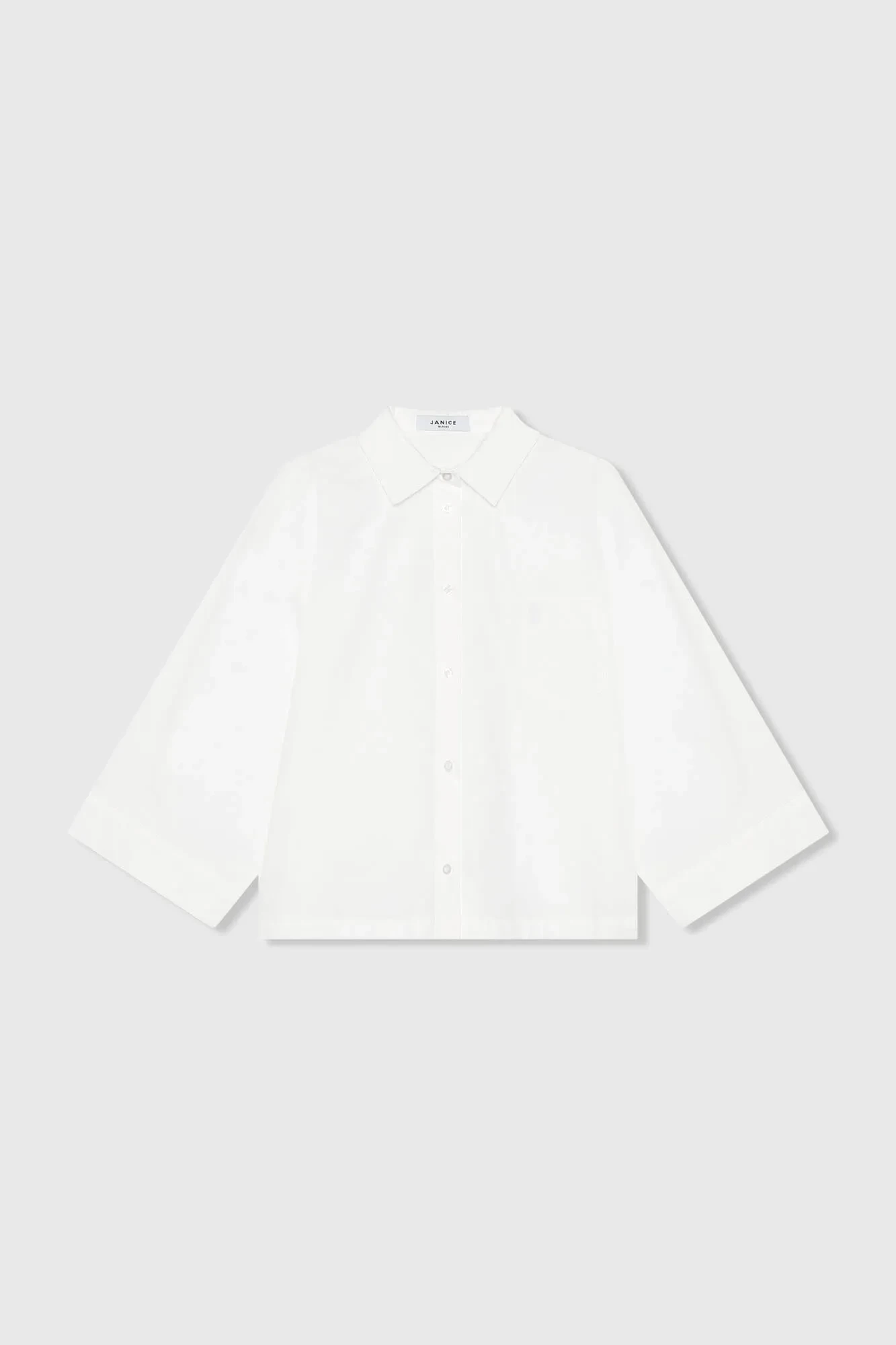 Witte Katoenen Blouse Dames Kimono Carl